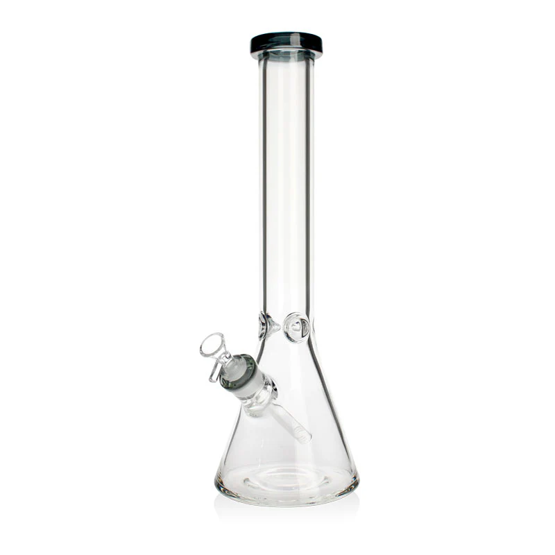 35cm Clear Glass Beaker 7mm Coloured Lip - Image 2