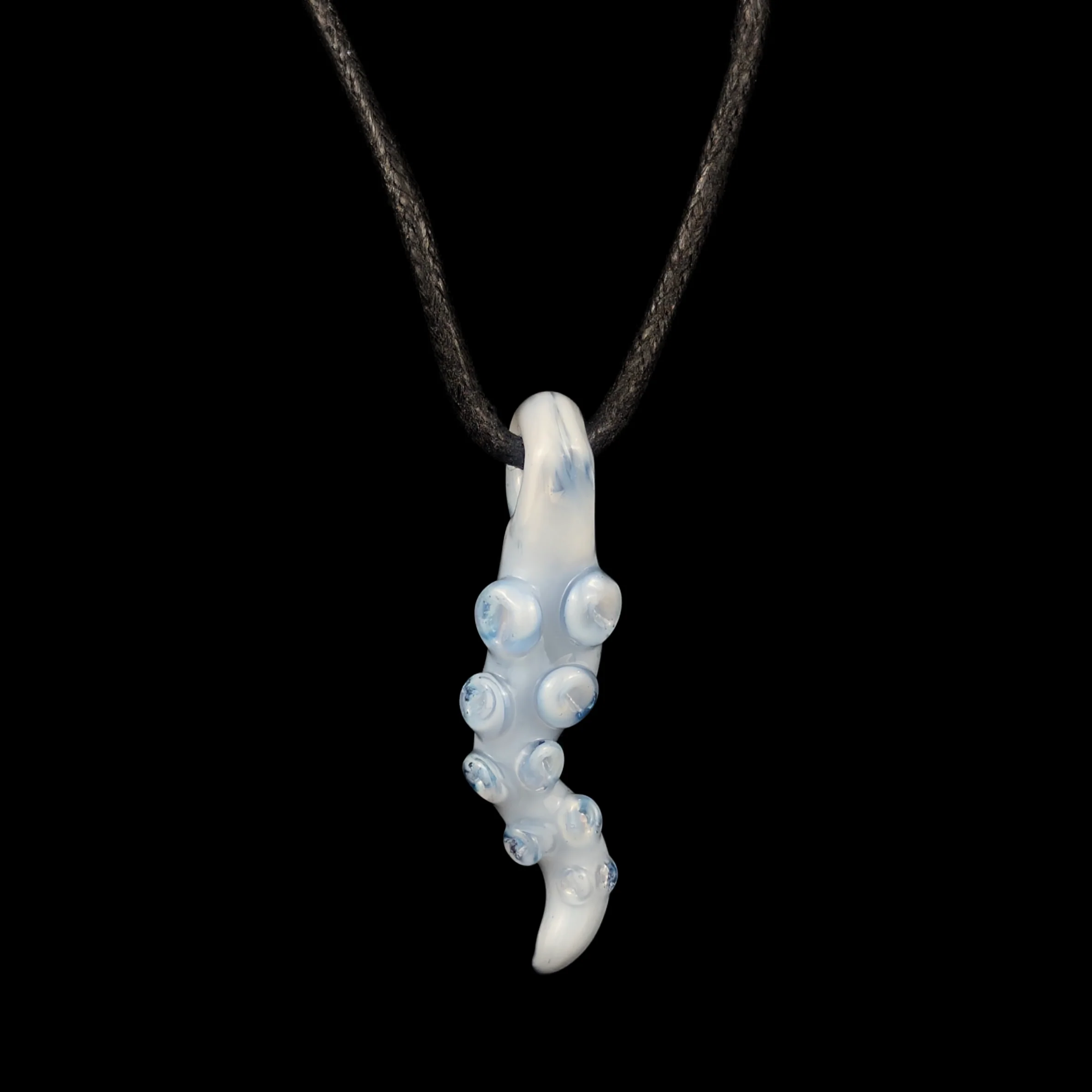 Blue on White OG Style Tentacle Pendy by Wicked Glass
