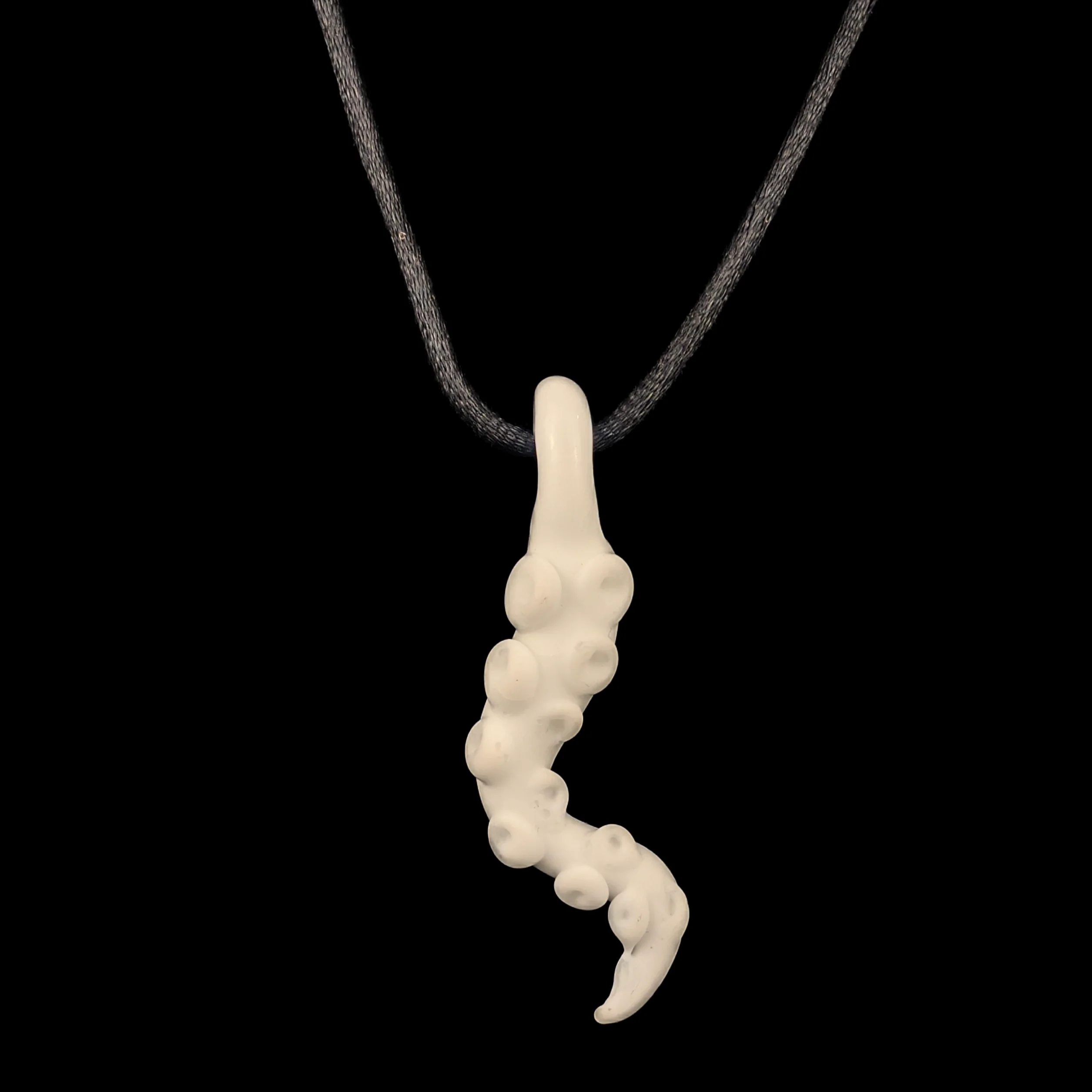 Bone White OG Style Tentacle Pendy by Wicked Glass