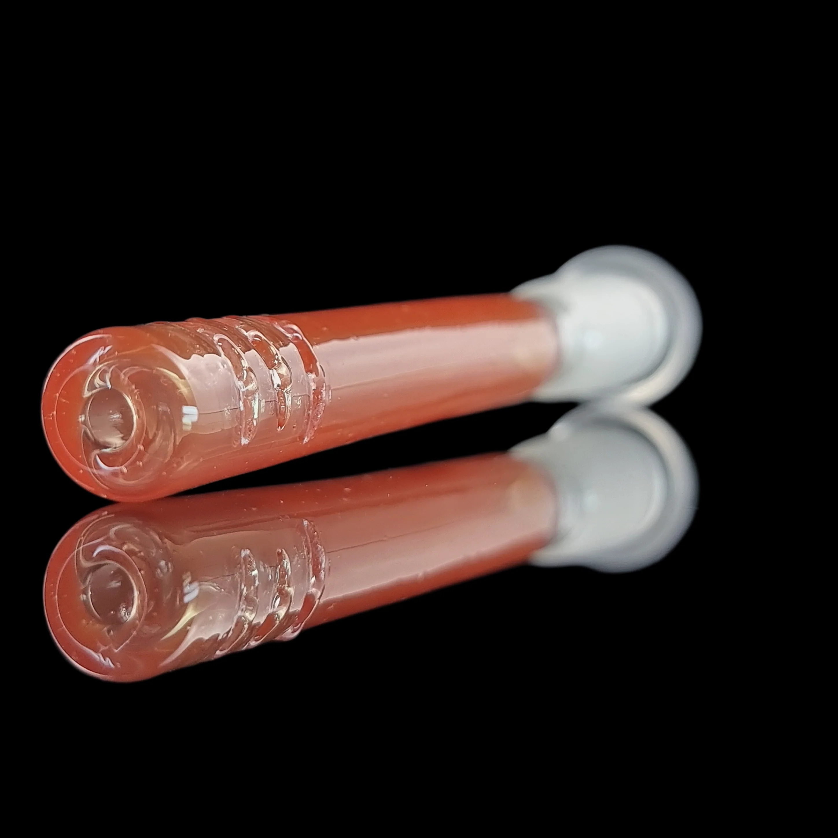 Orangy/Red  Reducer Stem 14cm 18/14 by Empirical Glass - Image 2