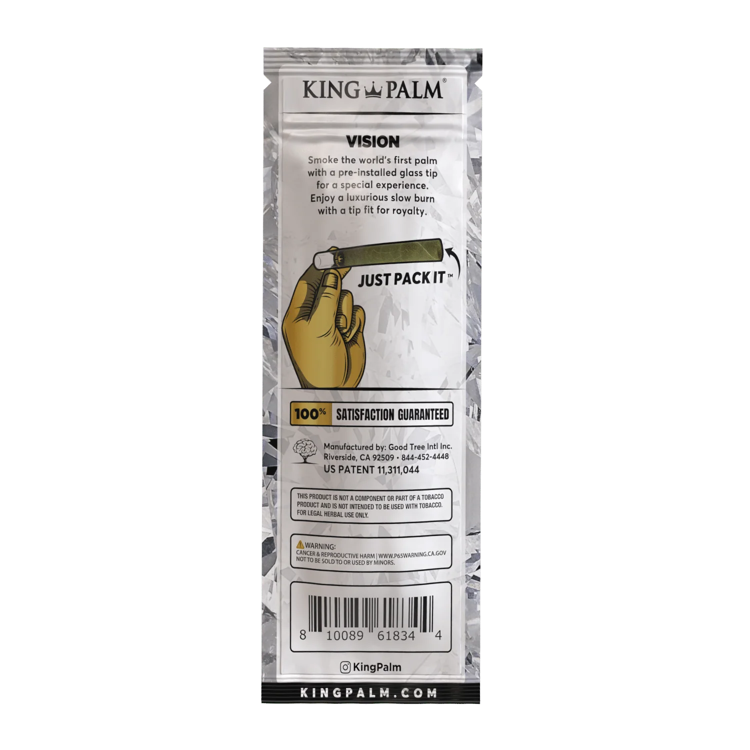 King Palm Mini Rolls w/ Glass Tips 2 Pack Natural - Image 4