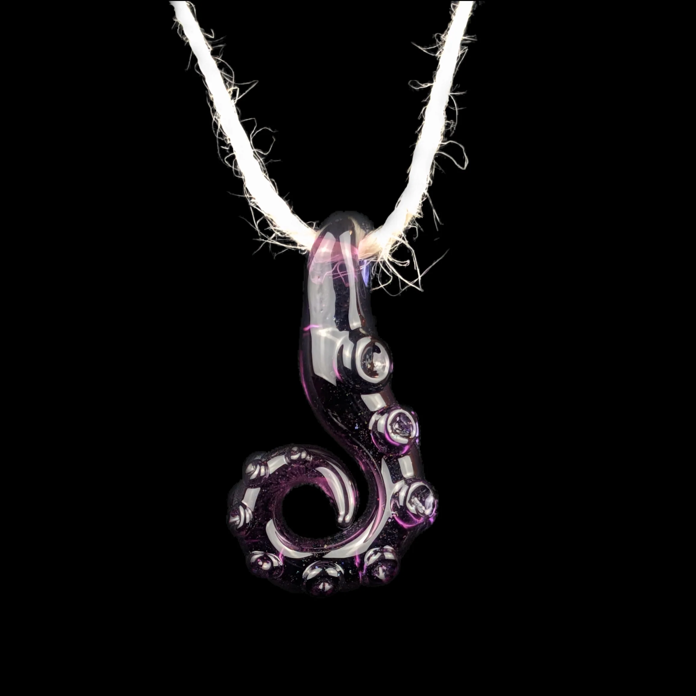 Deep Purple J Style Tentacle Pendy by Wicked Glass