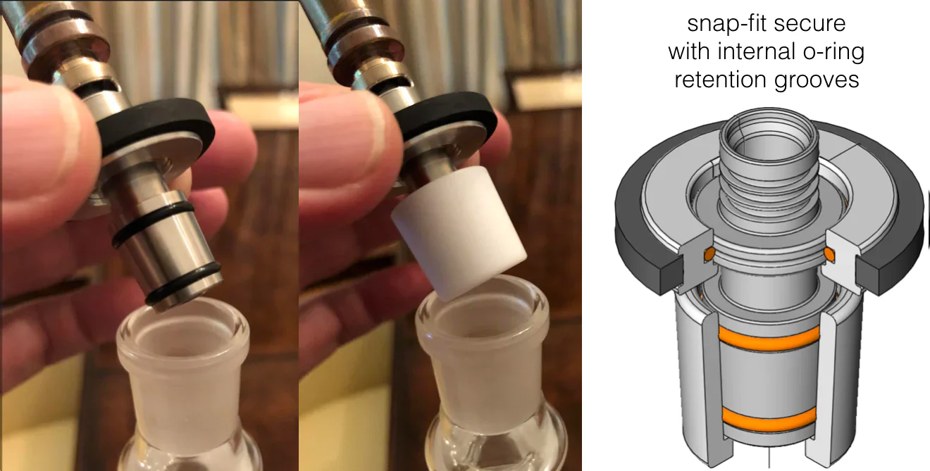 Di Vetro 18mm Step Up Converter for The Water Pipe Adapter by Vestratto