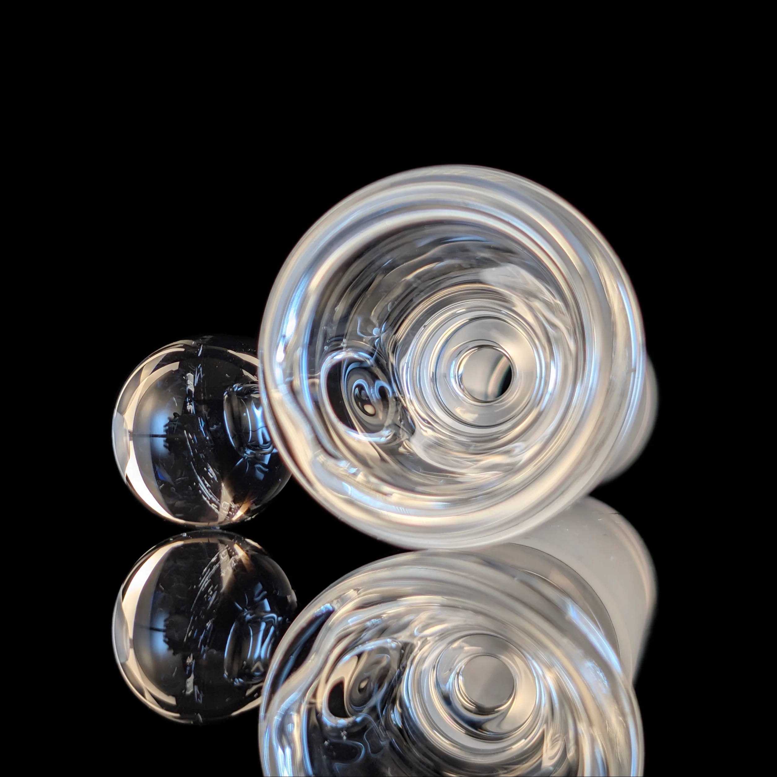 Empirical Glass Clear Restriction Slide w/ Dichro Marble 18mm - Image 3