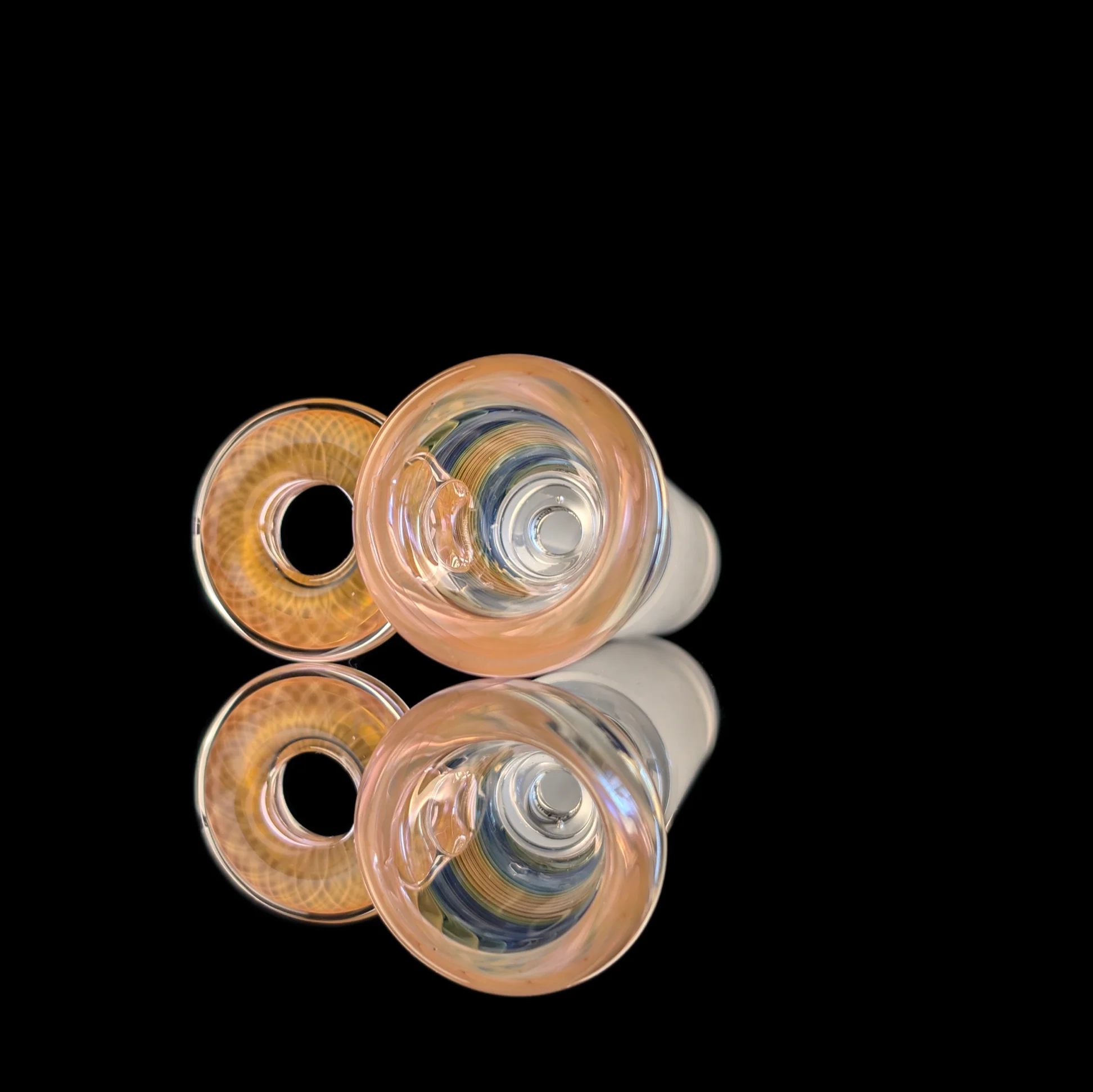 Empirical Glass Rainbow Fume Linework Restriction Slide w/ Fumicello Donut 18mm - Image 3