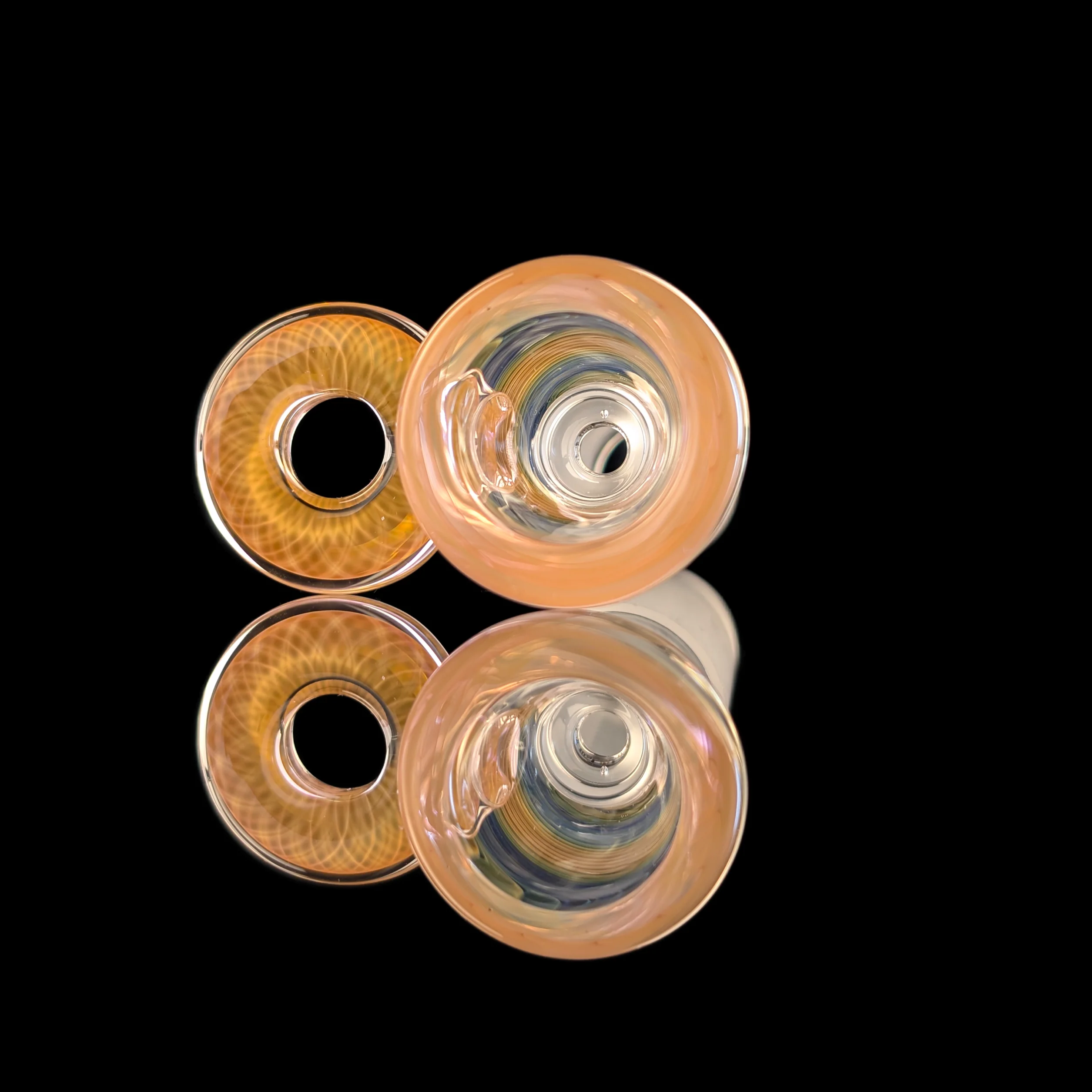 Empirical Glass Rainbow Fume Linework Restriction Slide w/ Fumicello Donut 18mm - Image 4