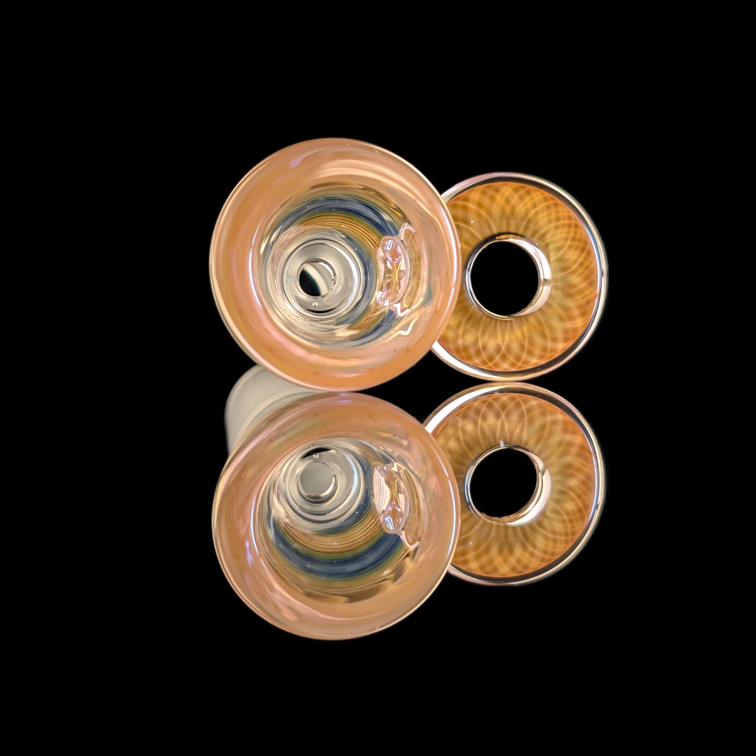 Empirical Glass Rainbow Fume Linework Restriction Slide w/ Fumicello Donut 18mm - Image 8