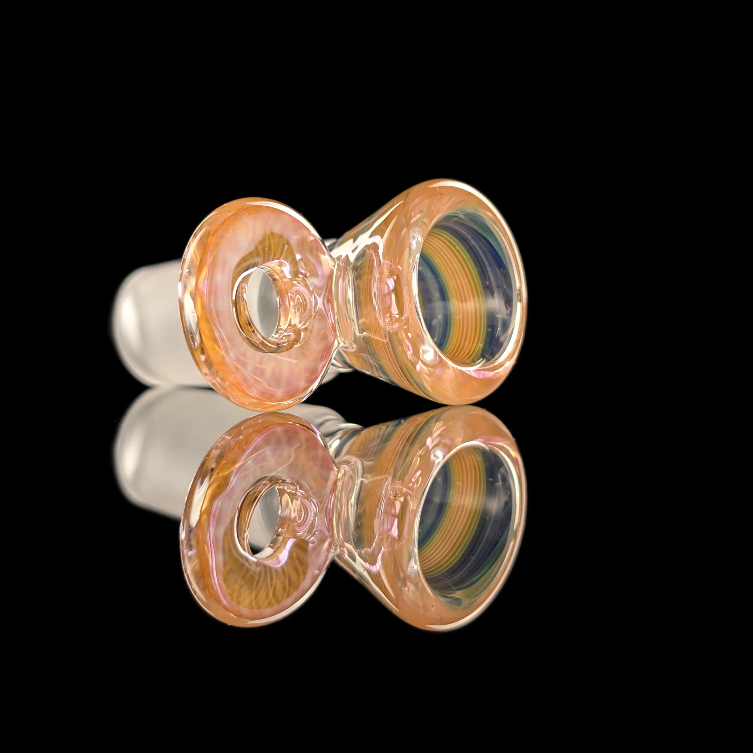 Empirical Glass Rainbow Fume Linework Restriction Slide w/ Fumicello Donut 18mm - Image 9