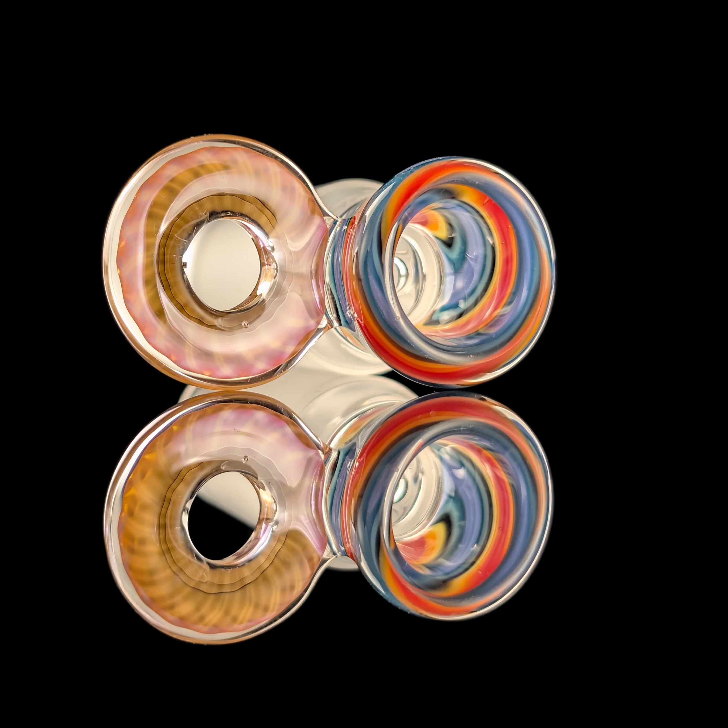 Empirical Glass Linework Restriction Slide w/ Fumicello Donut 18mm Red/Blue/Purple/Yellow/Orange - Image 4