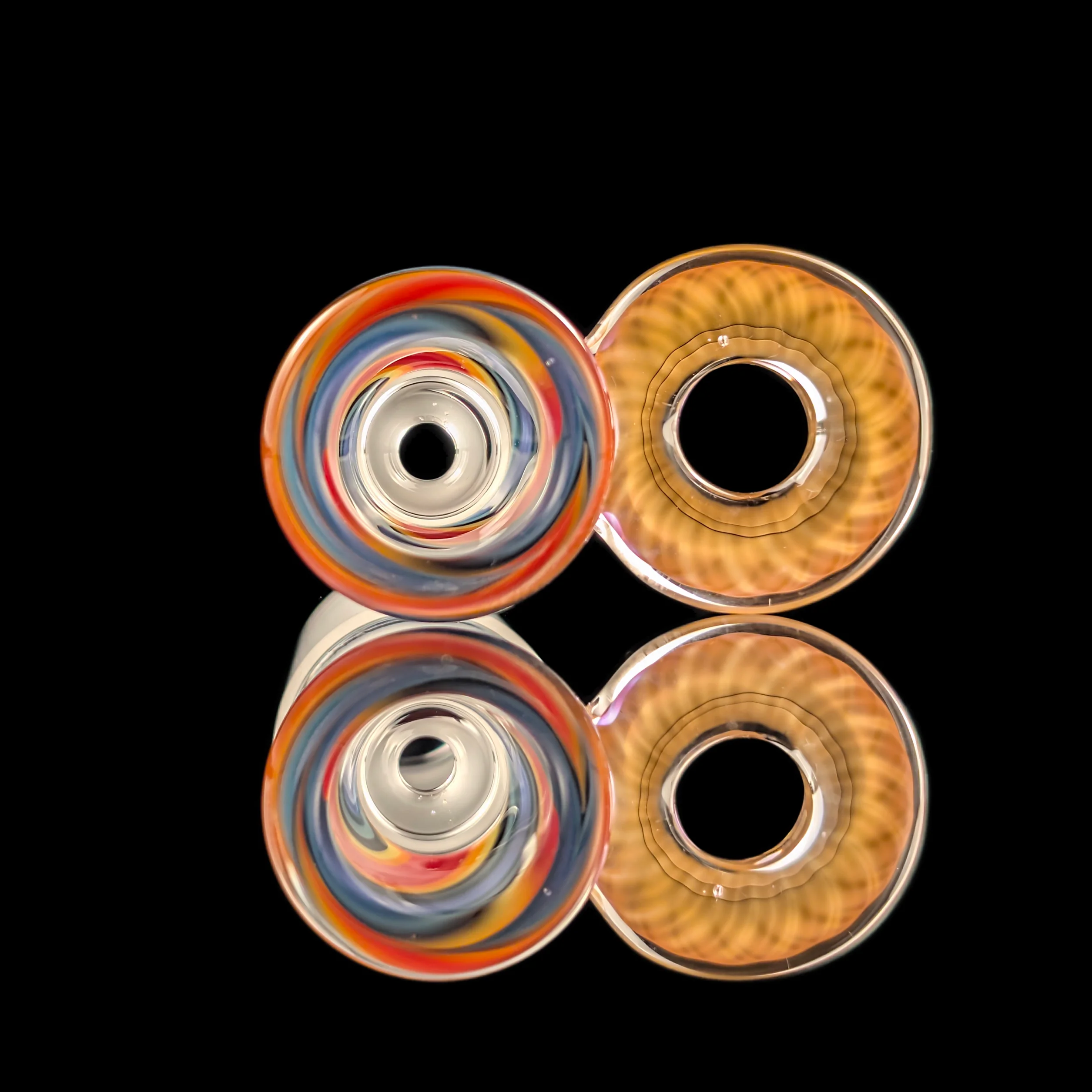 Empirical Glass Linework Restriction Slide w/ Fumicello Donut 18mm Red/Blue/Purple/Yellow/Orange - Image 5
