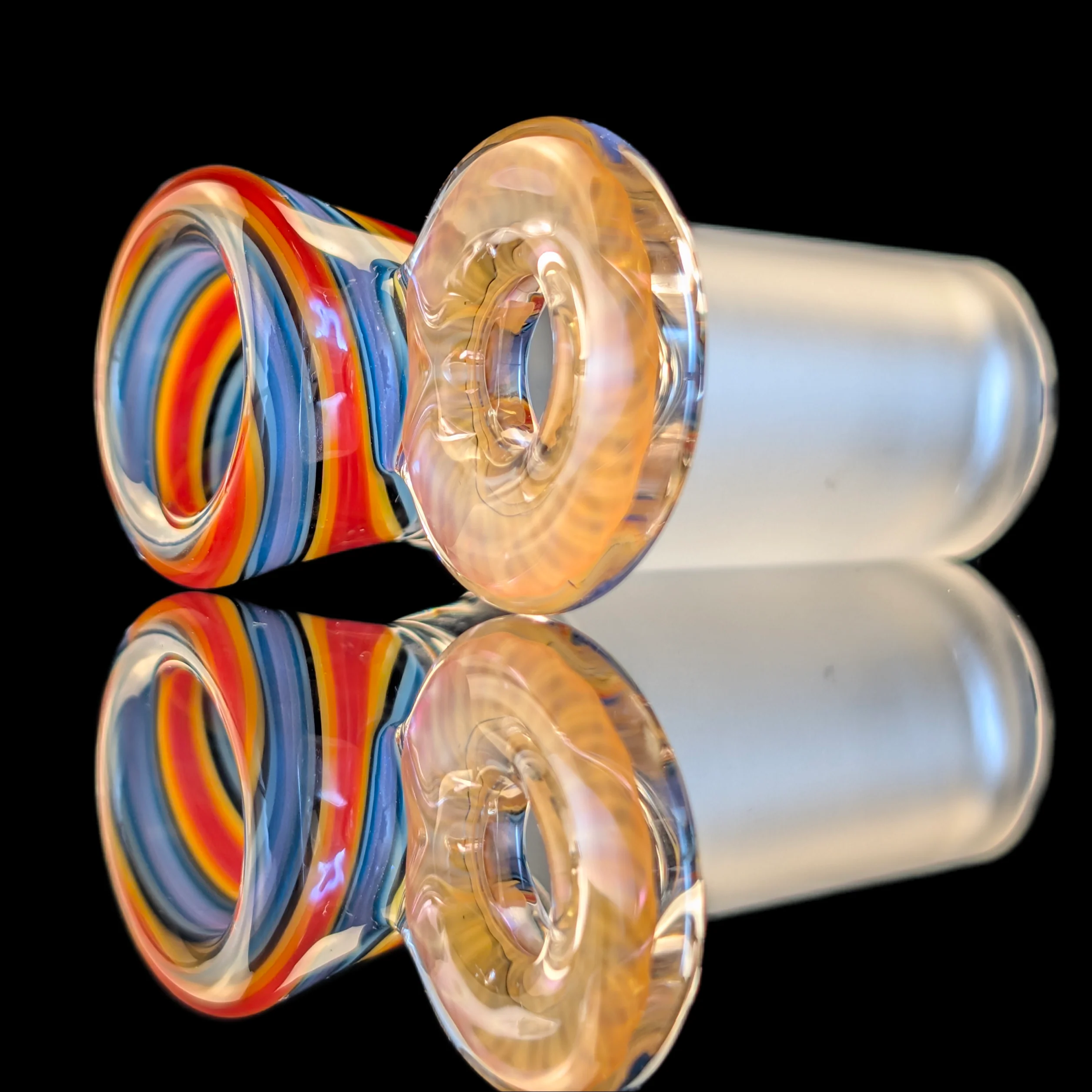 Empirical Glass Linework Restriction Slide w/ Fumicello Donut 18mm Red/Blue/Purple/Yellow/Orange - Image 7