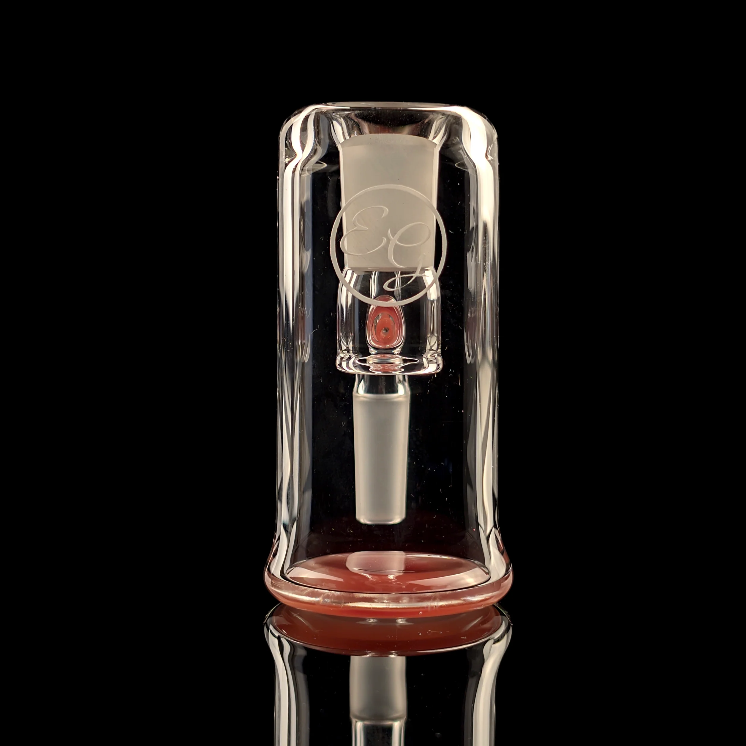 Ghosted Red Crayon Trash Can Ash Catcher 14mm 90° by Empirical Glass - Image 3