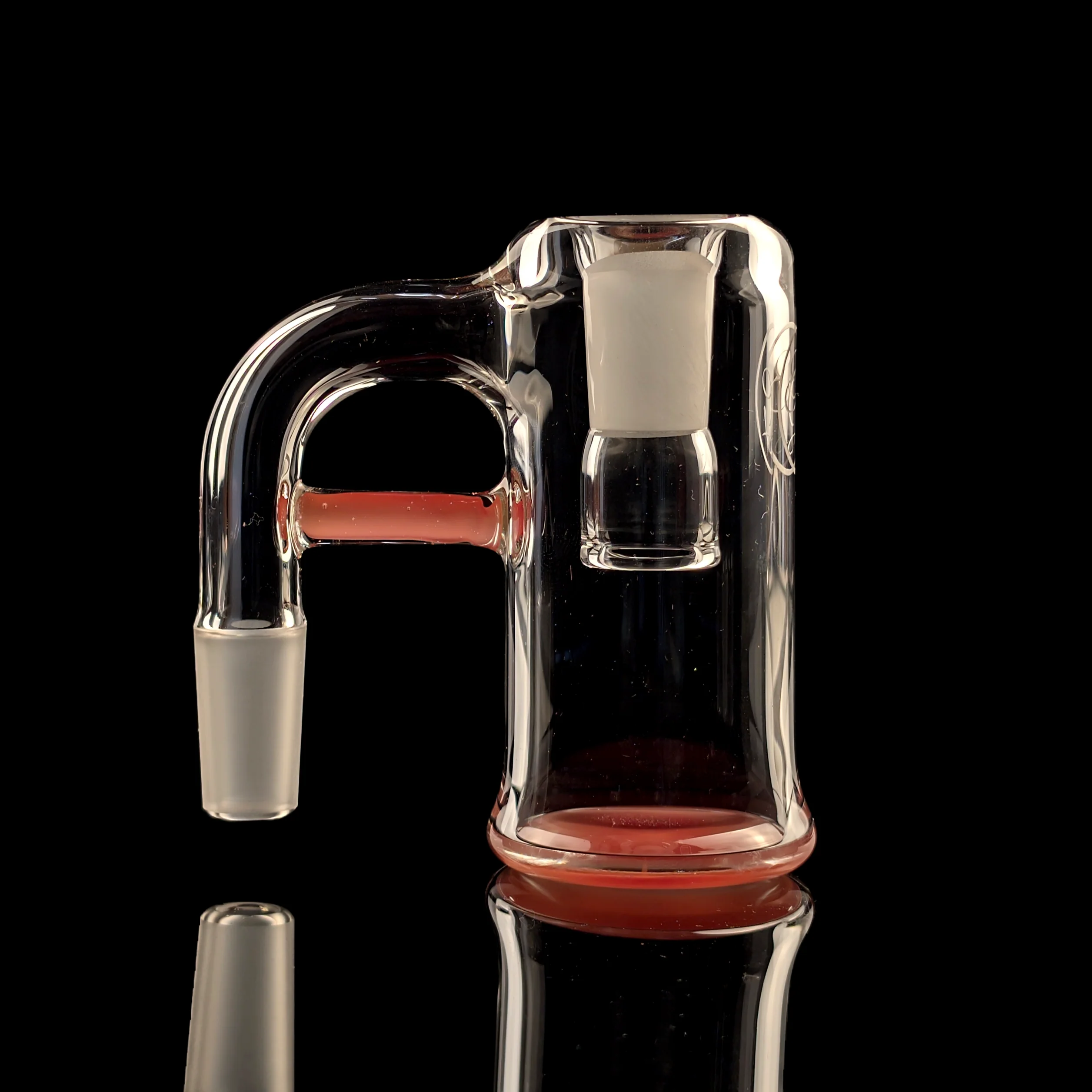 Ghosted Red Crayon Trash Can Ash Catcher 14mm 90° by Empirical Glass - Image 5