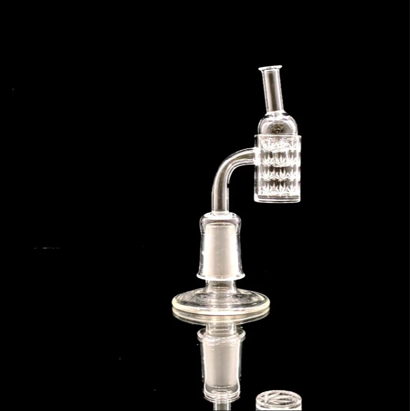 Etched Cannabis Leaf Quartz Banger and Spinning Carb Cap Kit - Image 4
