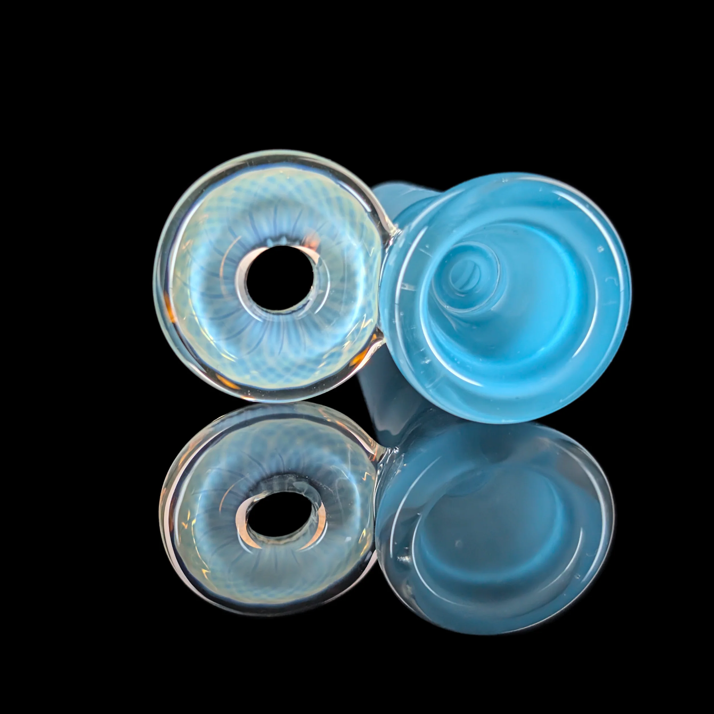 Fully Worked Restriction Slide w/ Fumicello Donut by Empirical Glass 14mm Really Teally - Image 4