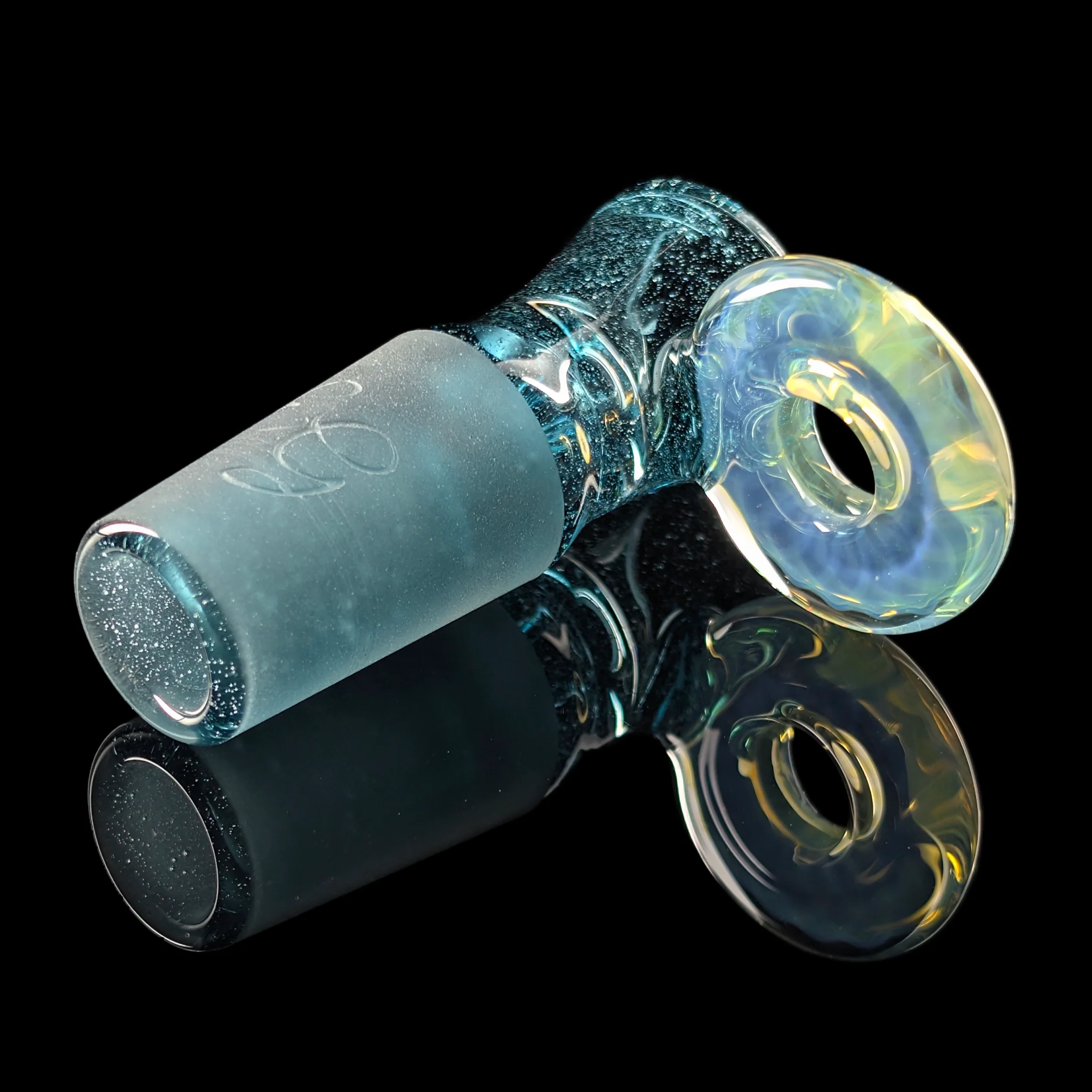 Fully Worked Restriction Slide w/ Fumicello Donut by Empirical Glass 18mm Green - Image 12