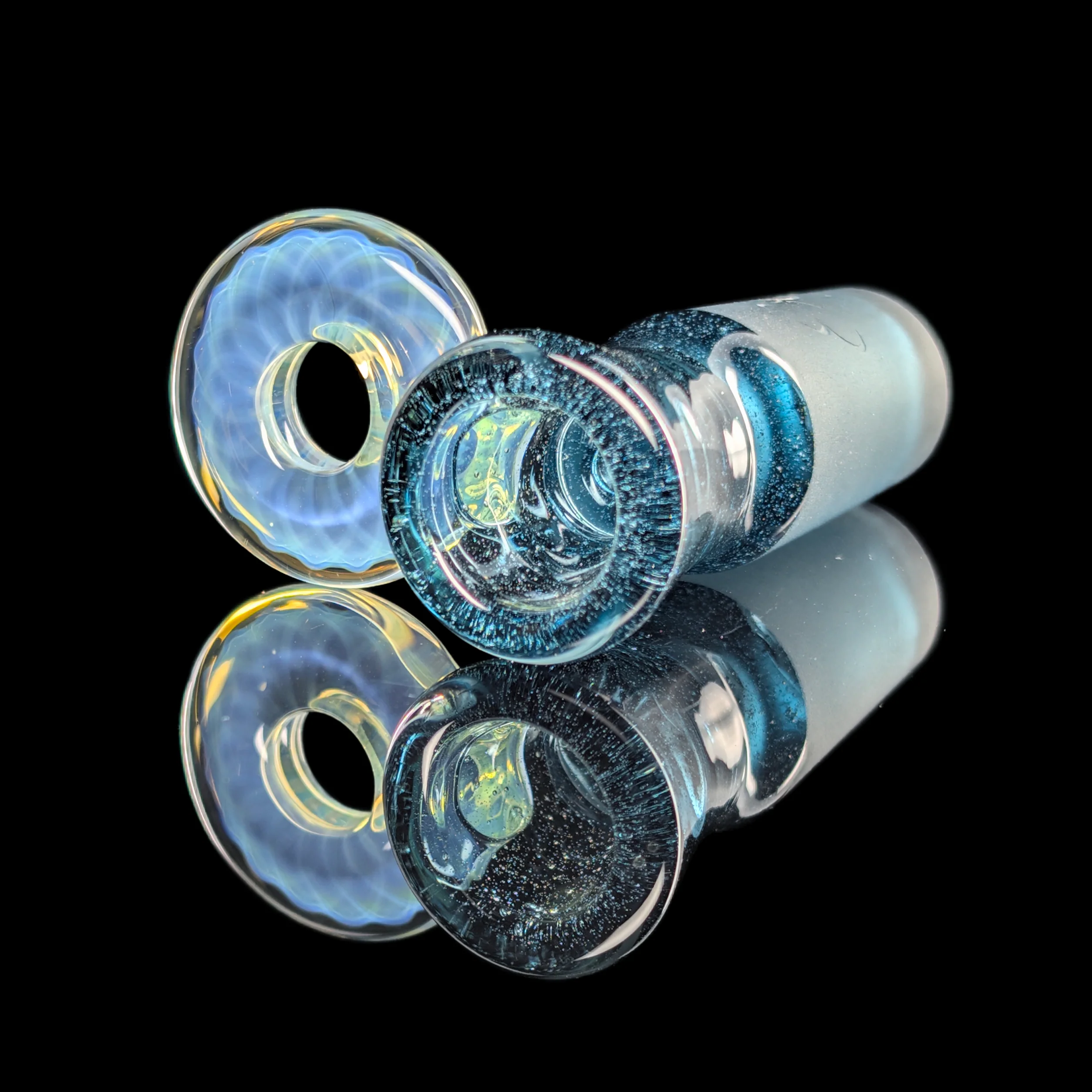 Fully Worked Restriction Slide w/ Fumicello Donut by Empirical Glass 18mm Green - Image 2