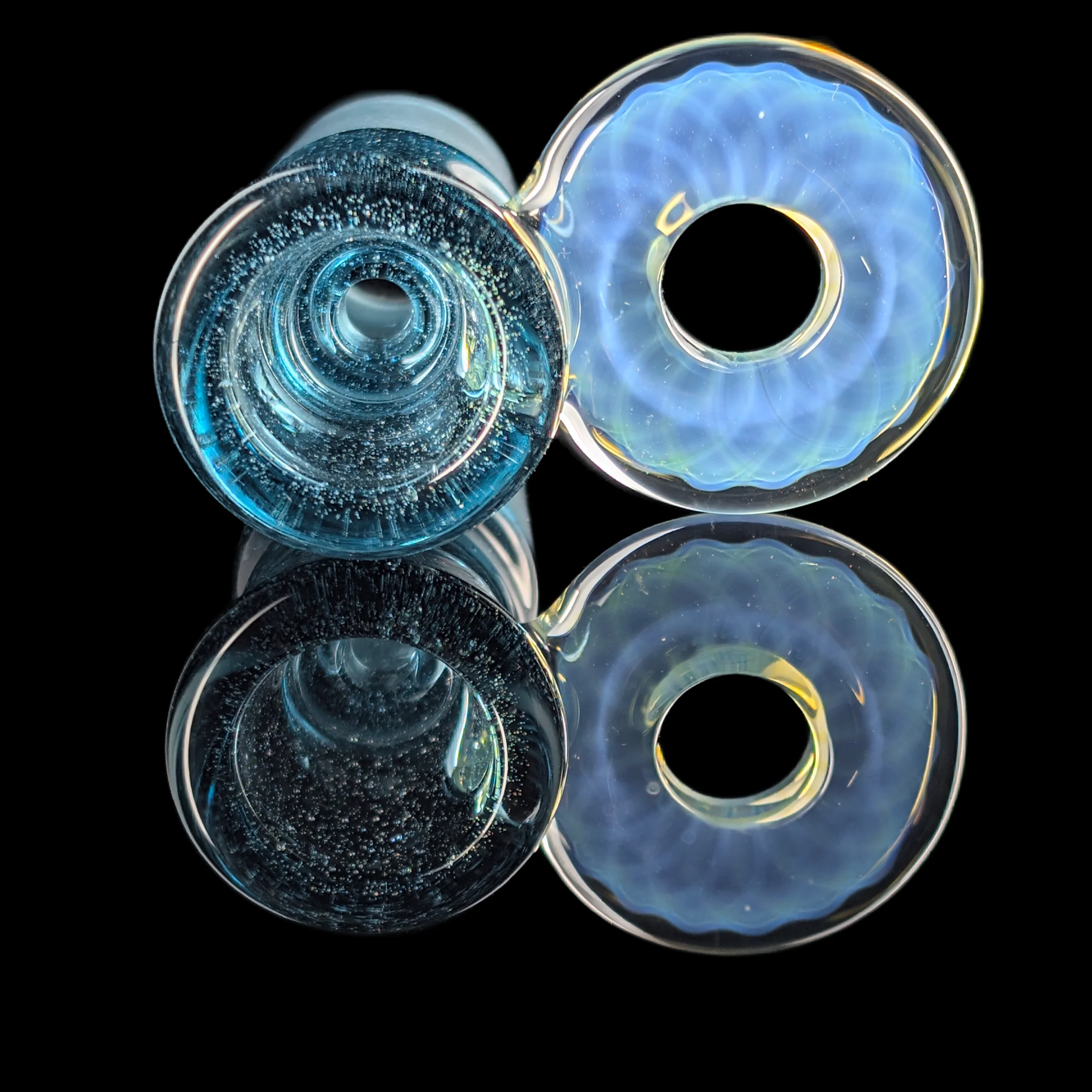 Fully Worked Restriction Slide w/ Fumicello Donut by Empirical Glass 18mm Green - Image 4