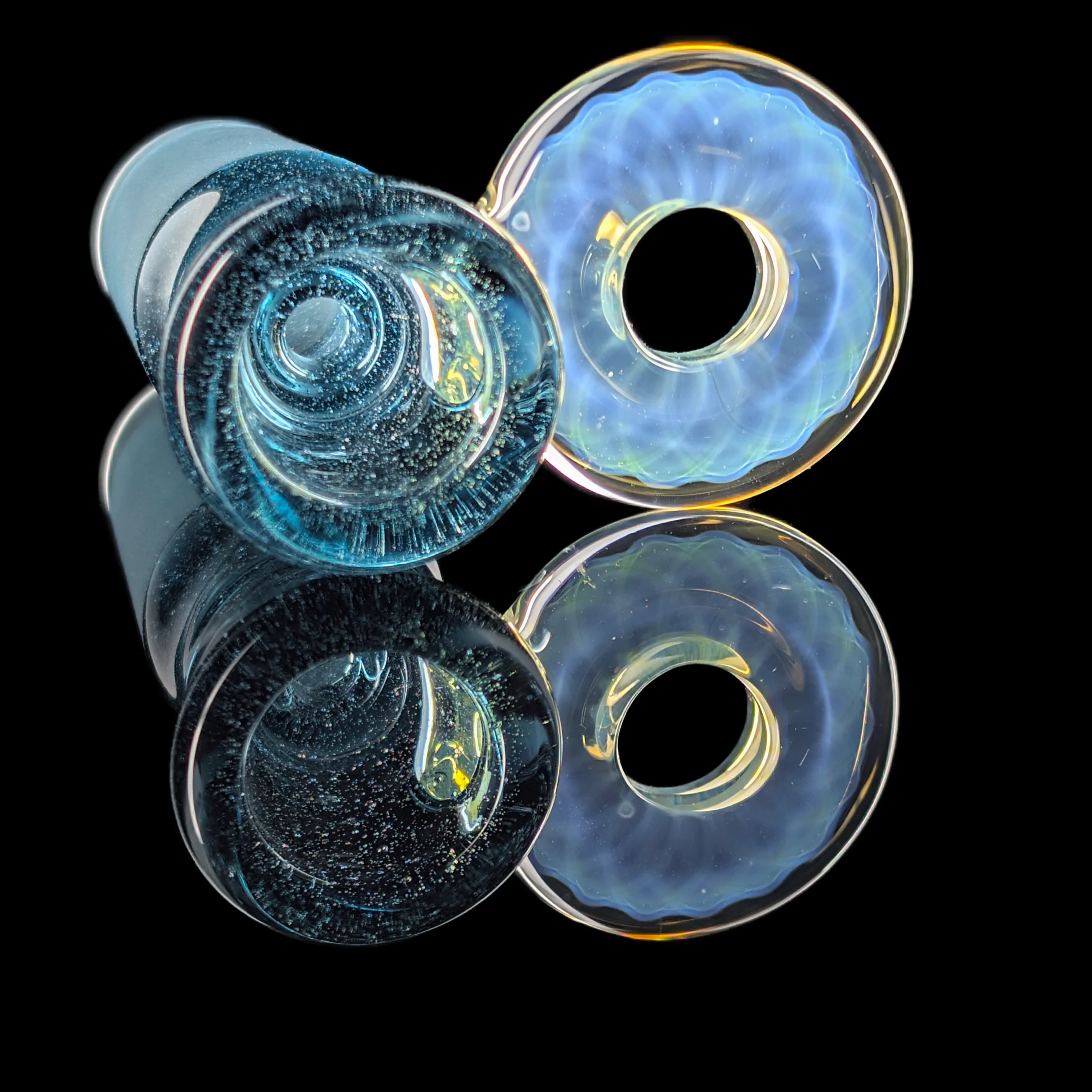 Fully Worked Restriction Slide w/ Fumicello Donut by Empirical Glass 18mm Green - Image 5