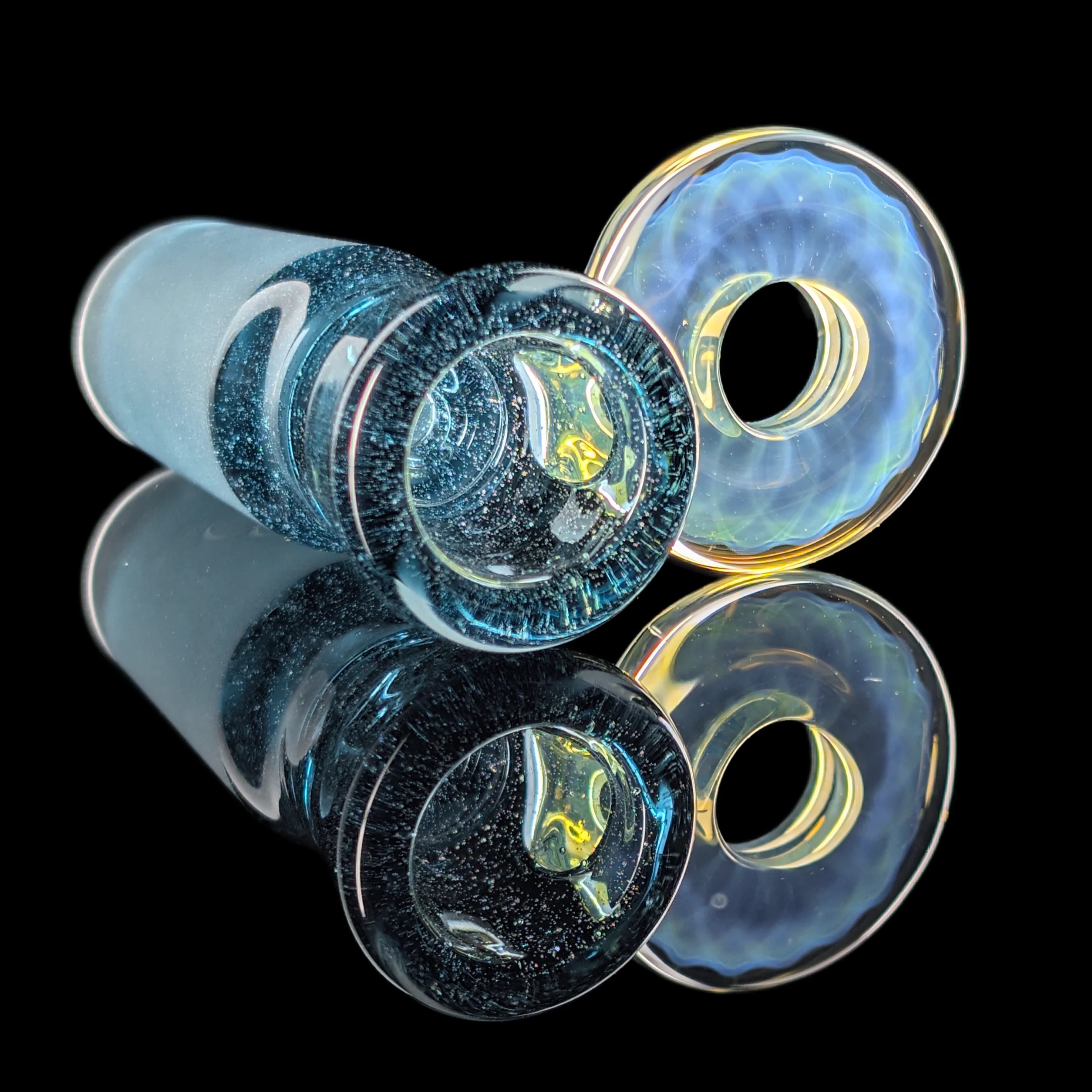 Fully Worked Restriction Slide w/ Fumicello Donut by Empirical Glass 18mm Green - Image 6