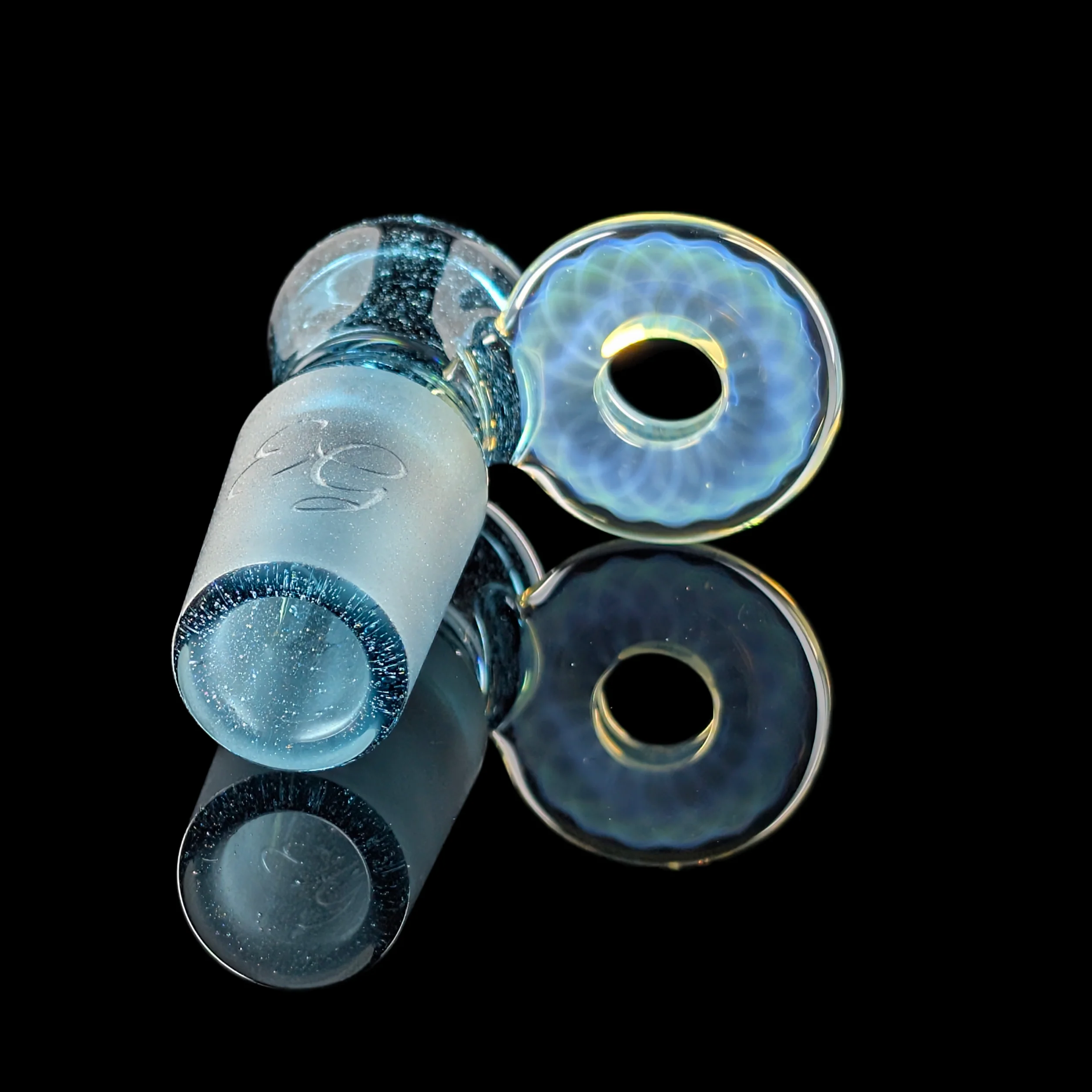 Fully Worked Restriction Slide w/ Fumicello Donut by Empirical Glass 18mm Green - Image 8
