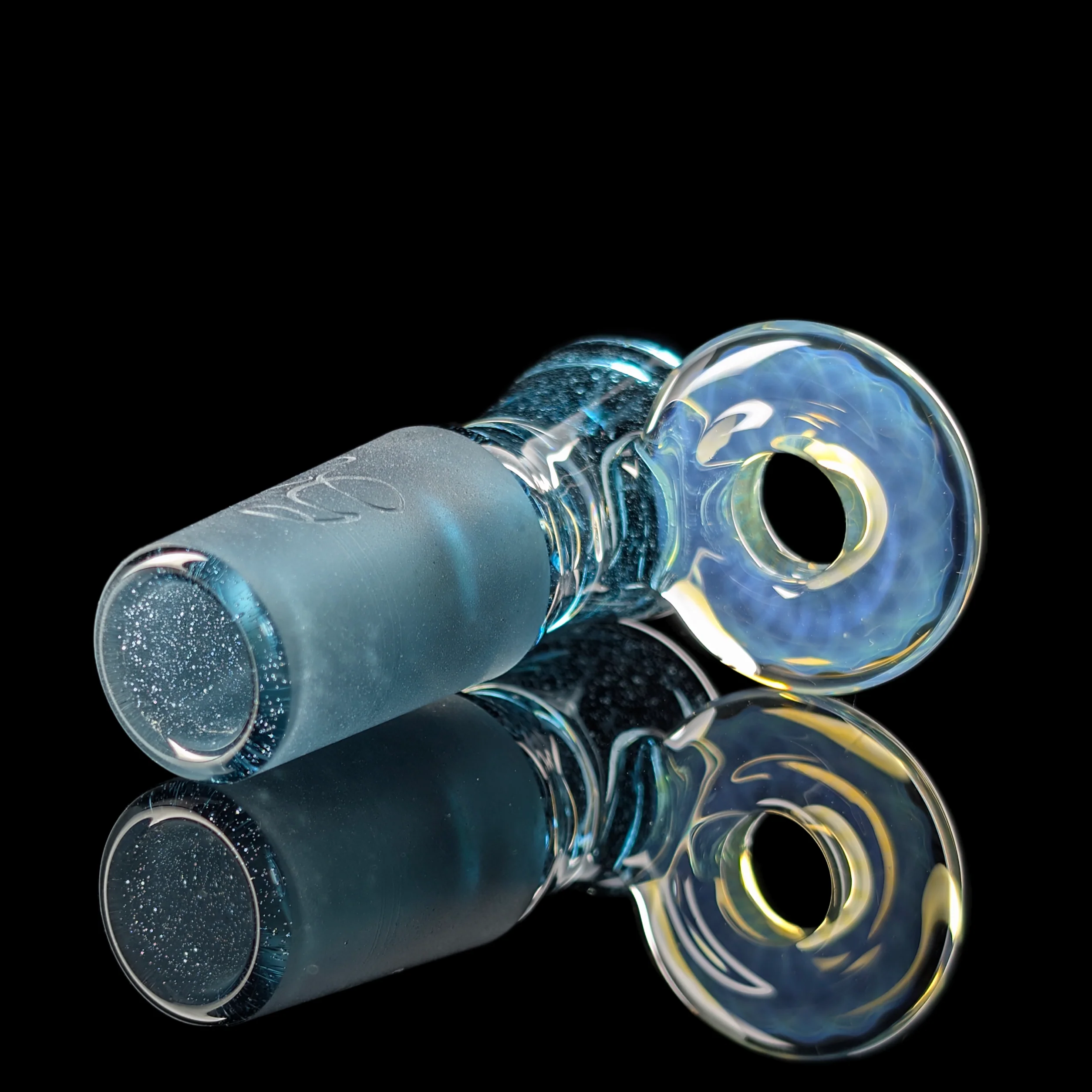 Fully Worked Restriction Slide w/ Fumicello Donut by Empirical Glass 18mm Green - Image 9