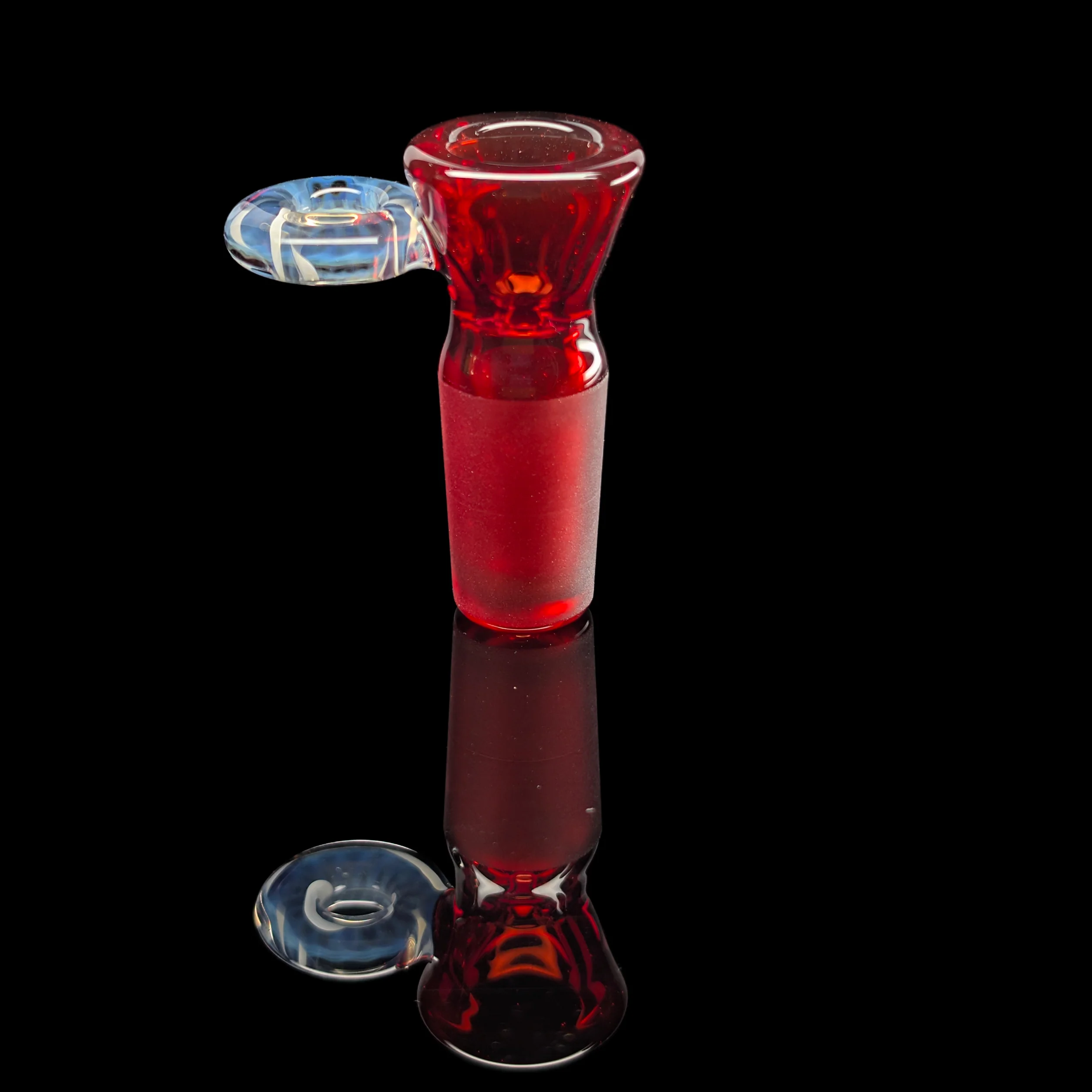 Fully Worked Restriction Slide w/ Fumicello Donut by Empirical Glass 18mm Pomegranate - Image 2