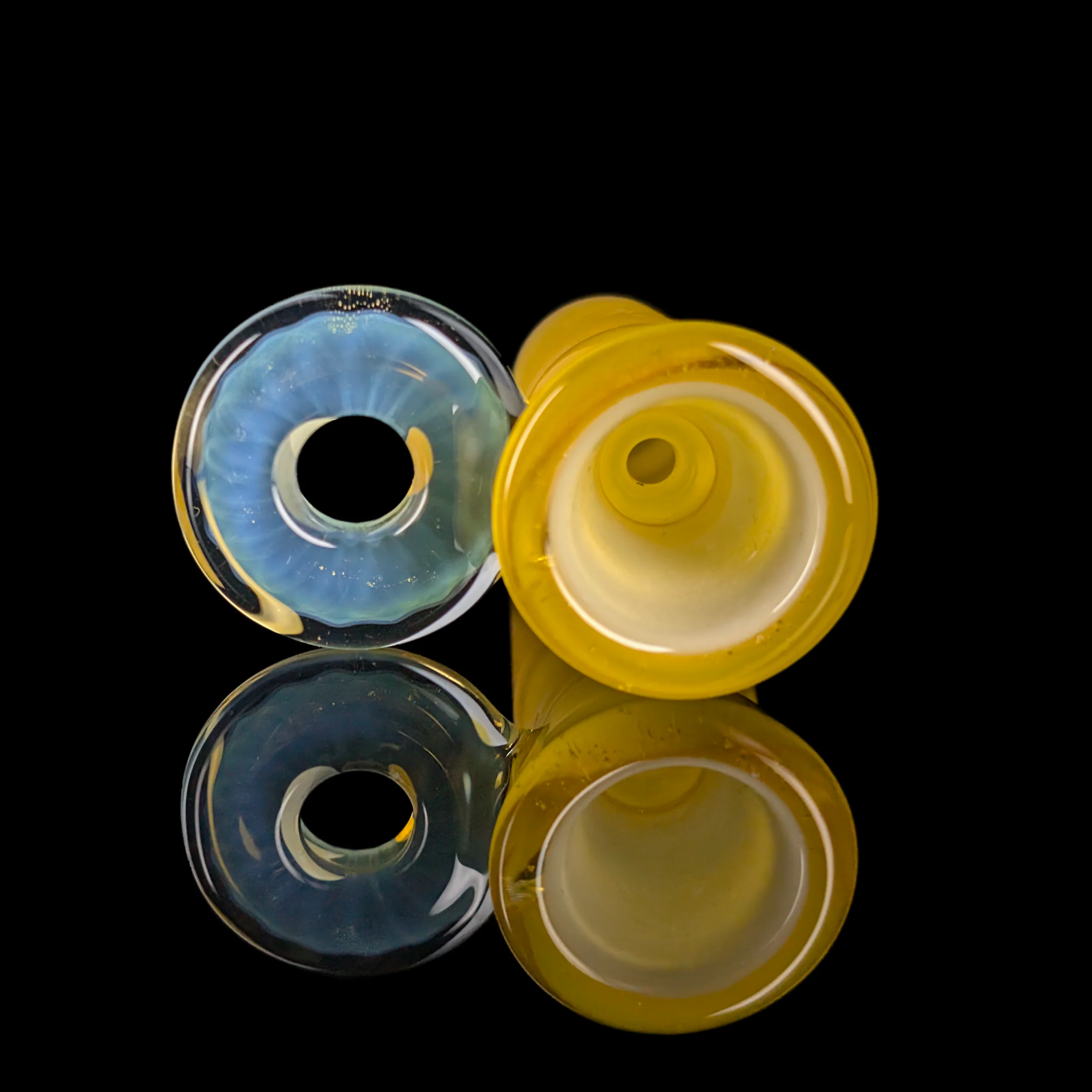Fully Worked Restriction Slide w/ Fumicello Donut by Empirical Glass 18mm Spray Tan - Image 5