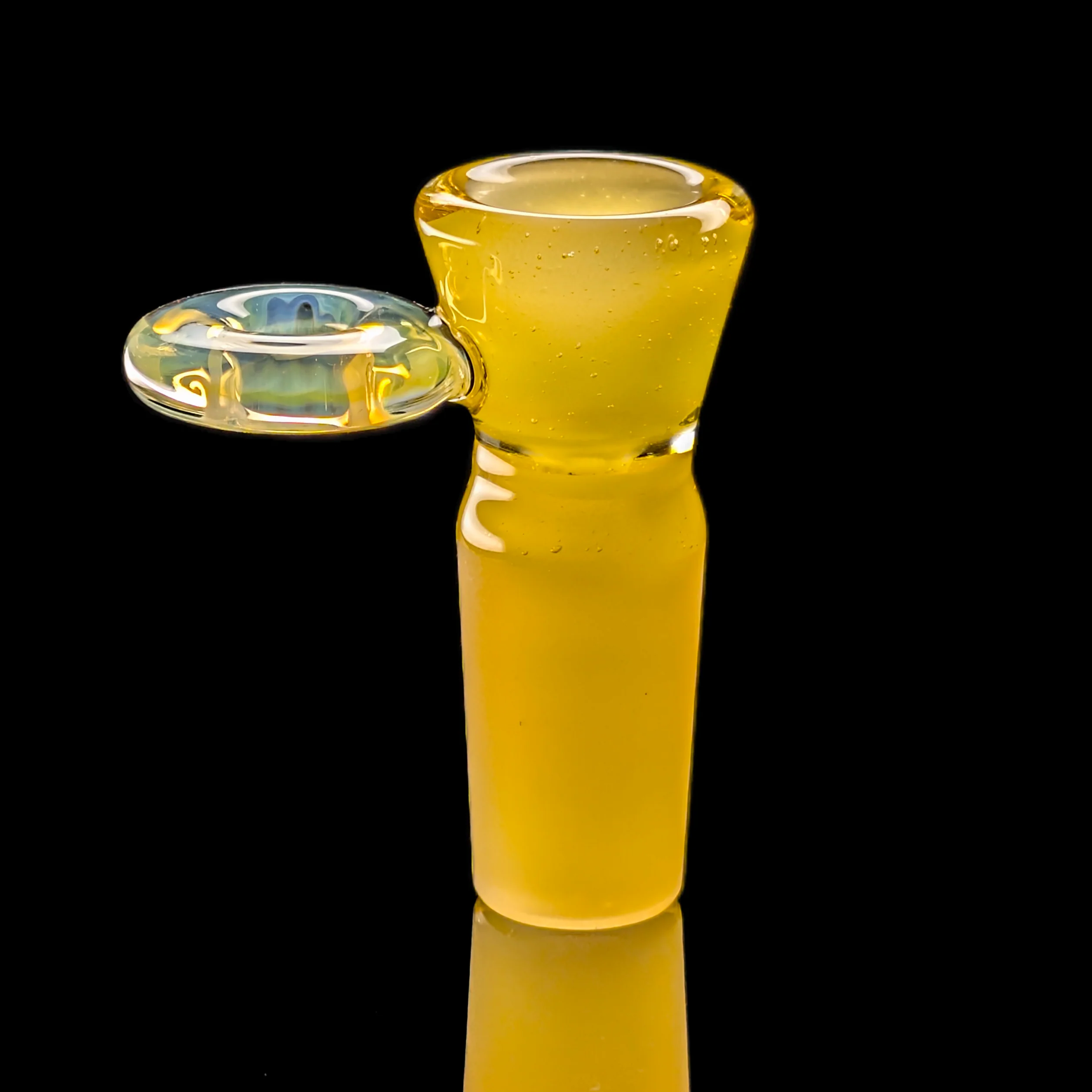Fully Worked Restriction Slide w/ Fumicello Donut by Empirical Glass 18mm Spray Tan - Image 6