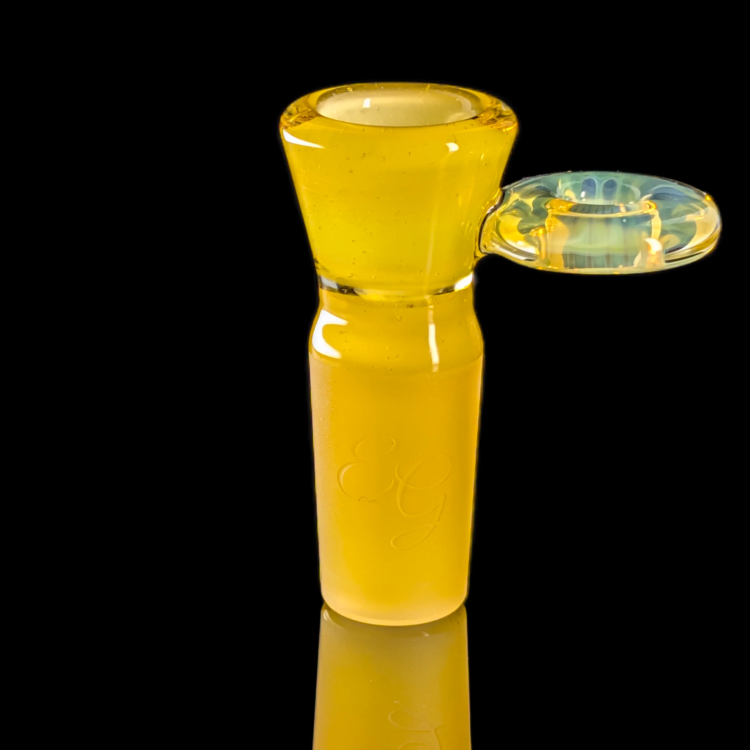 Fully Worked Restriction Slide w/ Fumicello Donut by Empirical Glass 18mm Spray Tan - Image 7