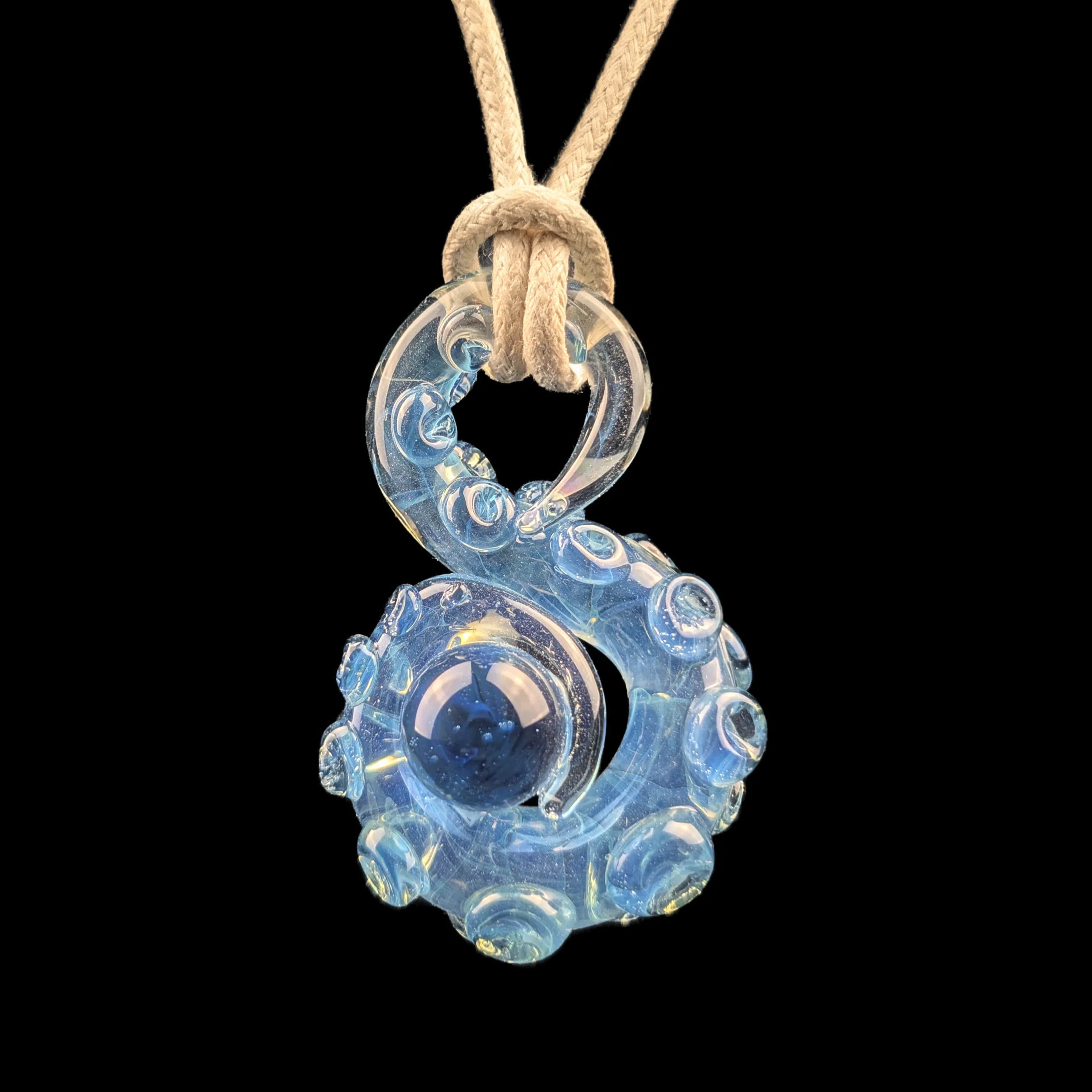 Hydro Colour S Style Tentacle Pendy w/ Kraken Egg by Wicked Glass