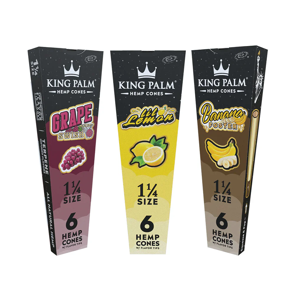 King Palm 1 1/4 Size Pre-Rolled Hemp Cones
