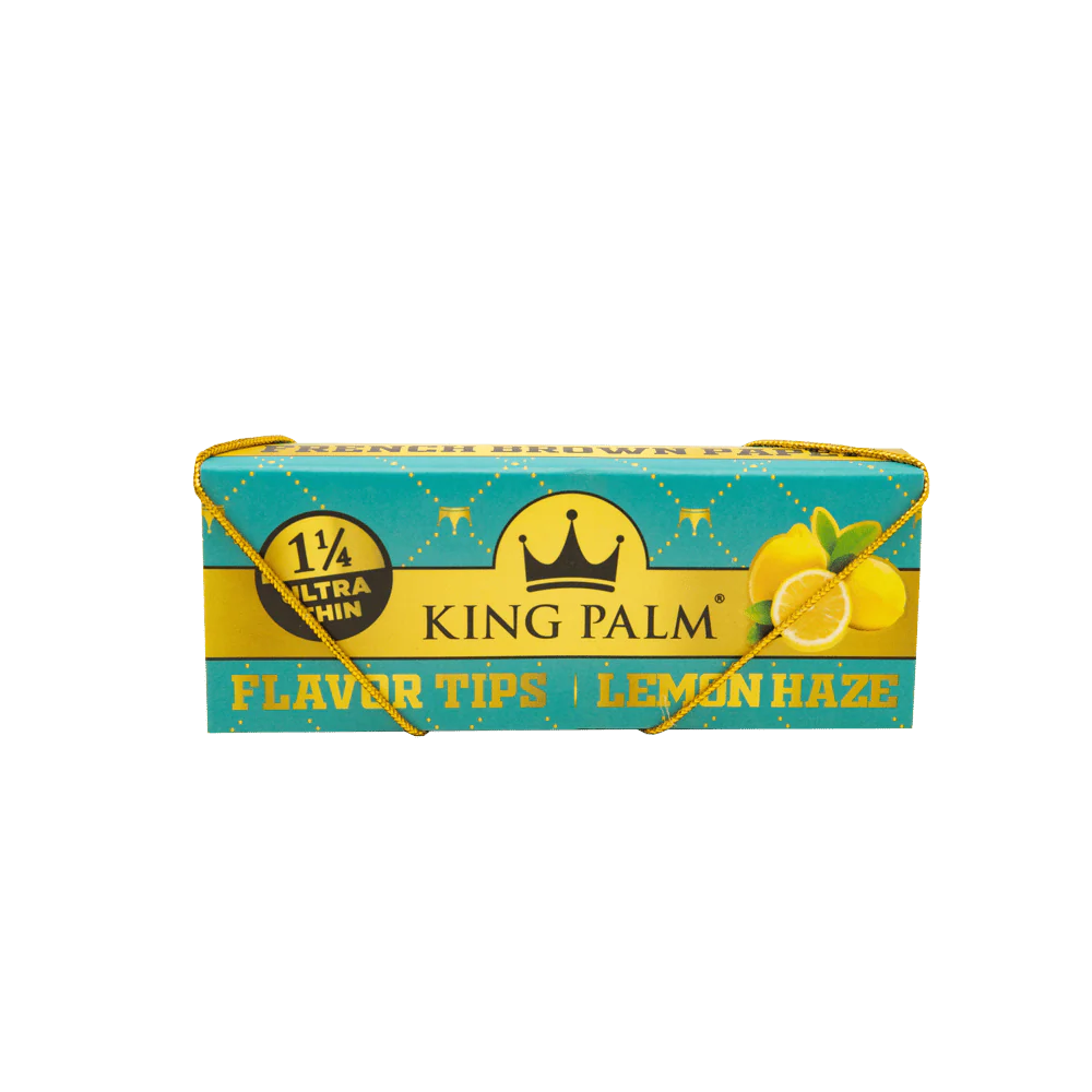 King Palm French Brown Lemon Haze 1 1/4 Rolling Papers w/ Pop Filters - Image 5