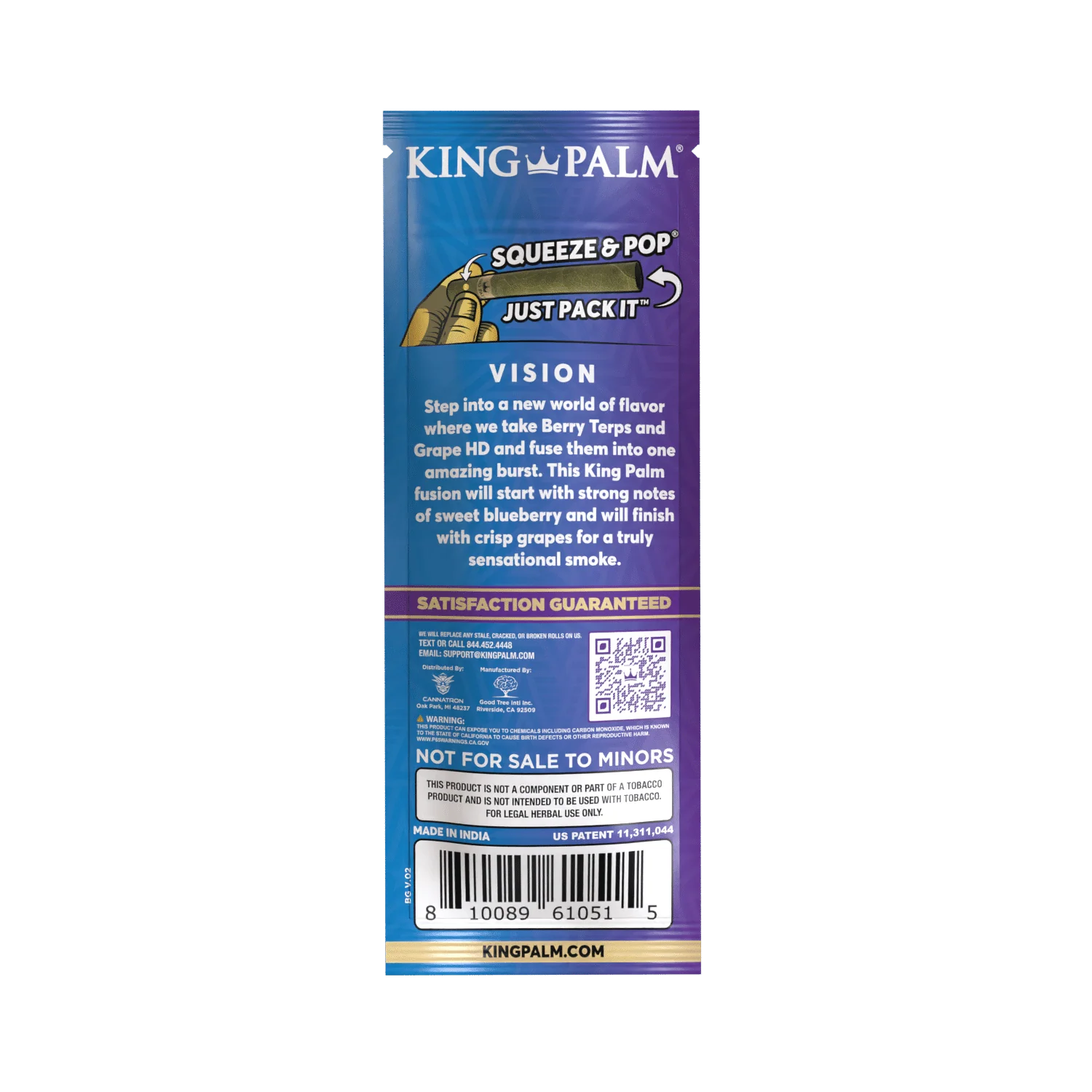 King Palm Mini Rolls 2 Pack Blue Grape - Image 6