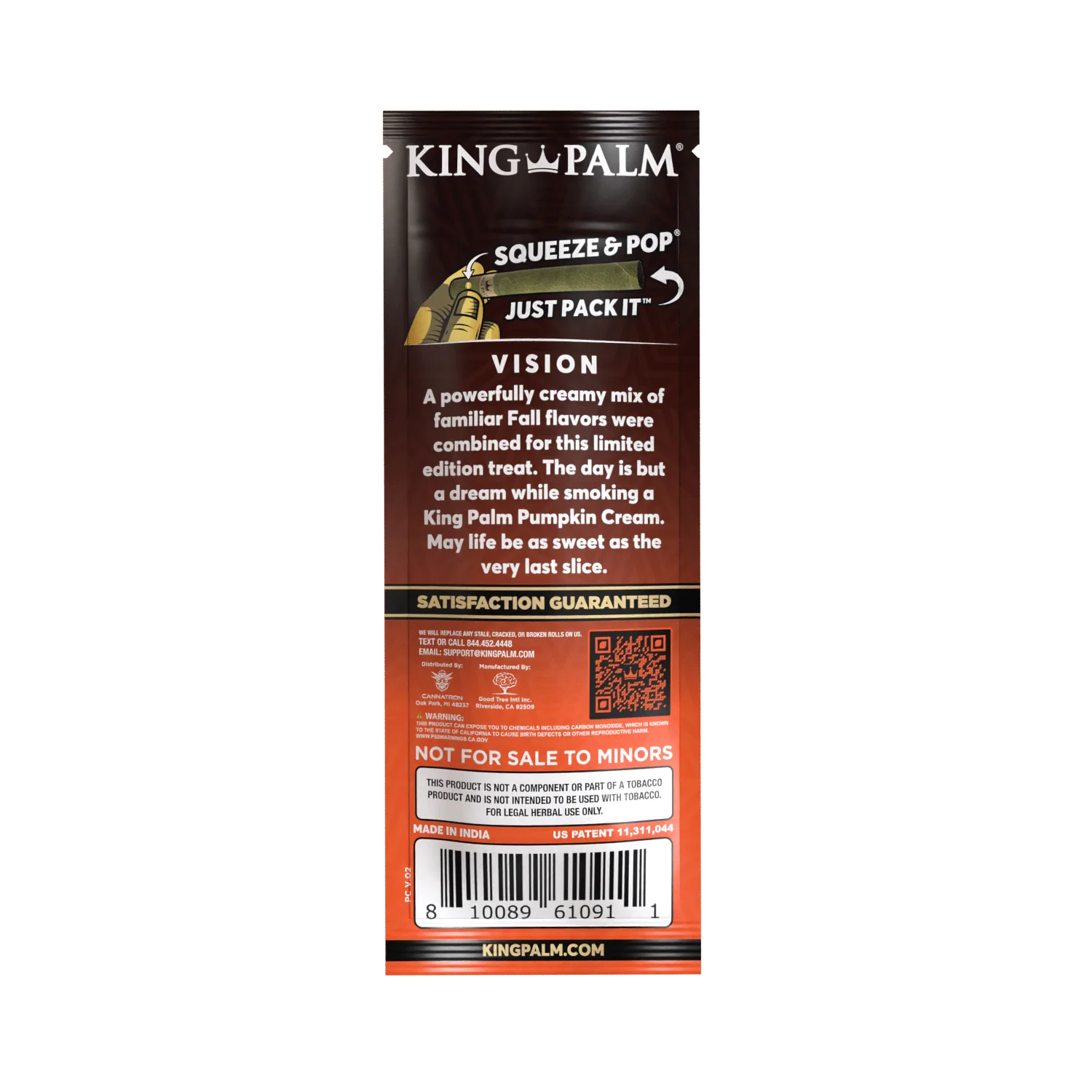 King Palm Mini Rolls 2 Pack Pumpkin Cream - Image 5