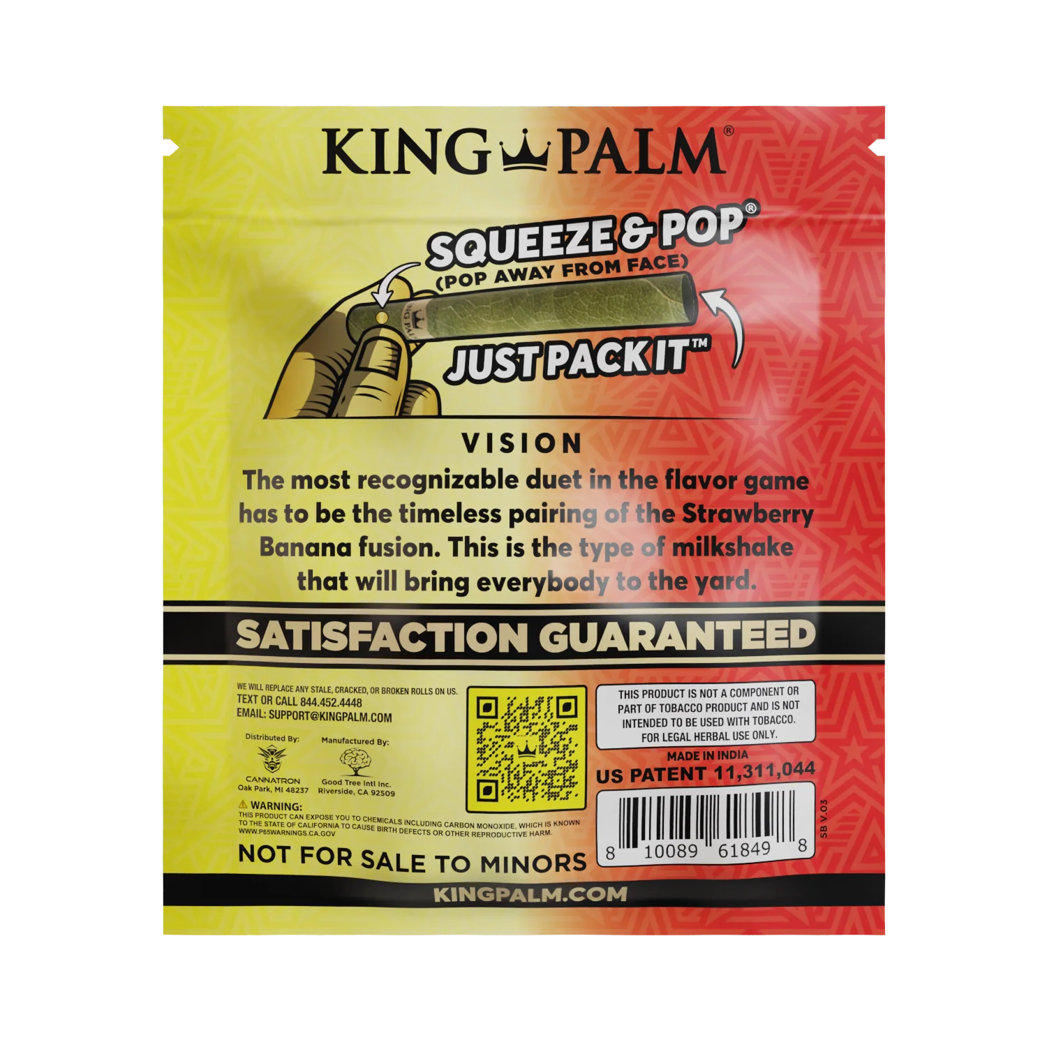 King Palm Mini Rolls 25 Pack Strawberry Banana - Image 2