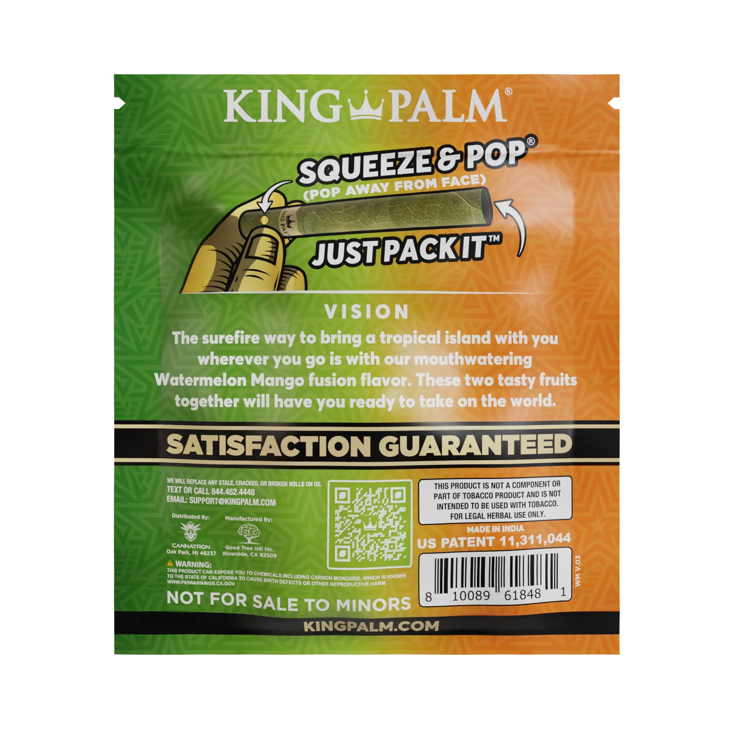 King Palm Mini Rolls 25 Pack Watermelon Mango - Image 2