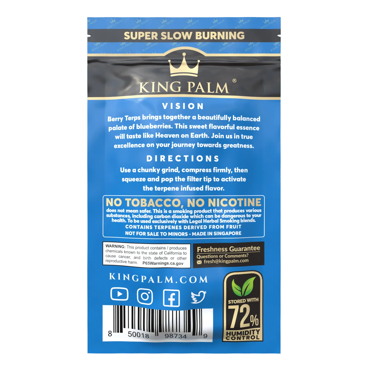 King Palm Mini Rolls 5 Pack Berry Terps - Image 4