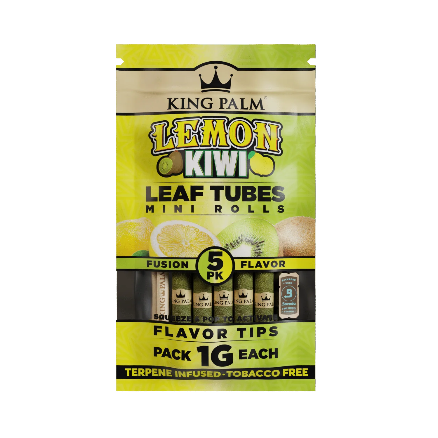King Palm Mini Rolls 5 Pack Lemon Kiwi