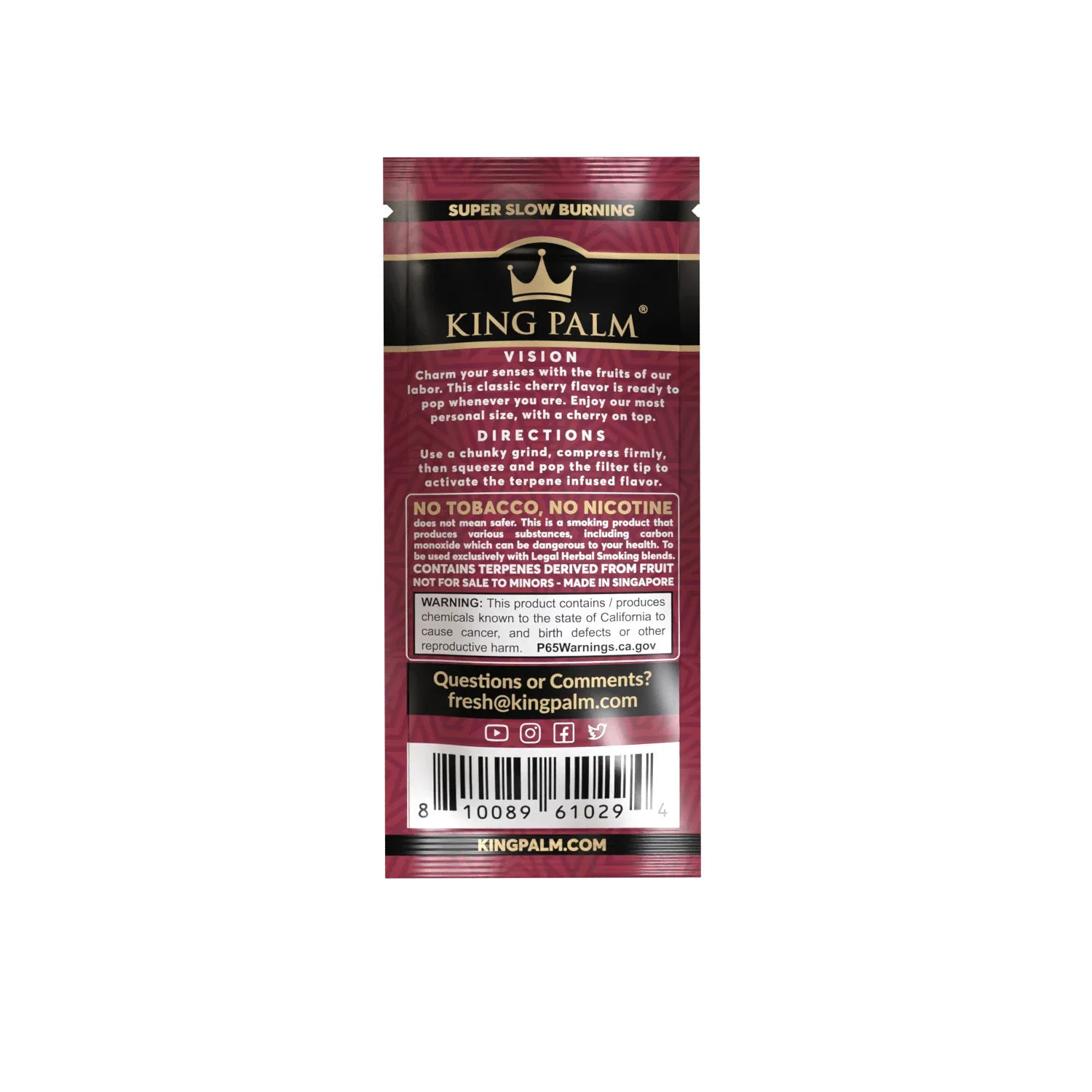 King Palm Rollie Rolls 2 Pack Cherry Charm - Image 4