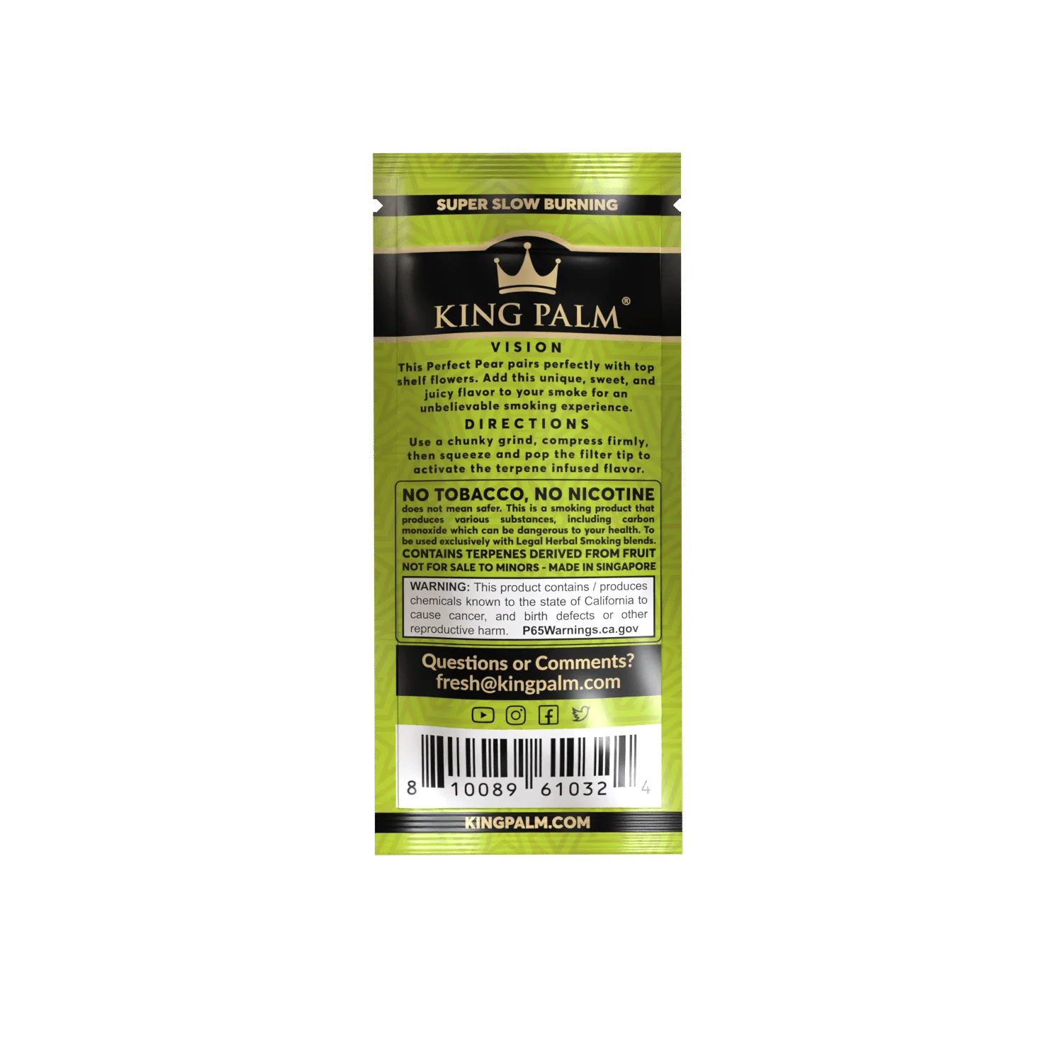 King Palm Rollie Rolls 2 Pack Perfect Pear - Image 3