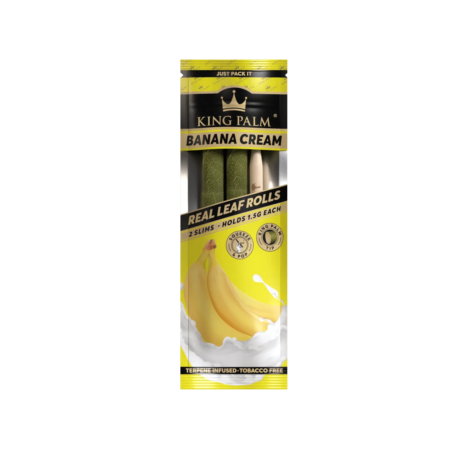 King Palm Slim Rolls 2 Pack Banana Cream