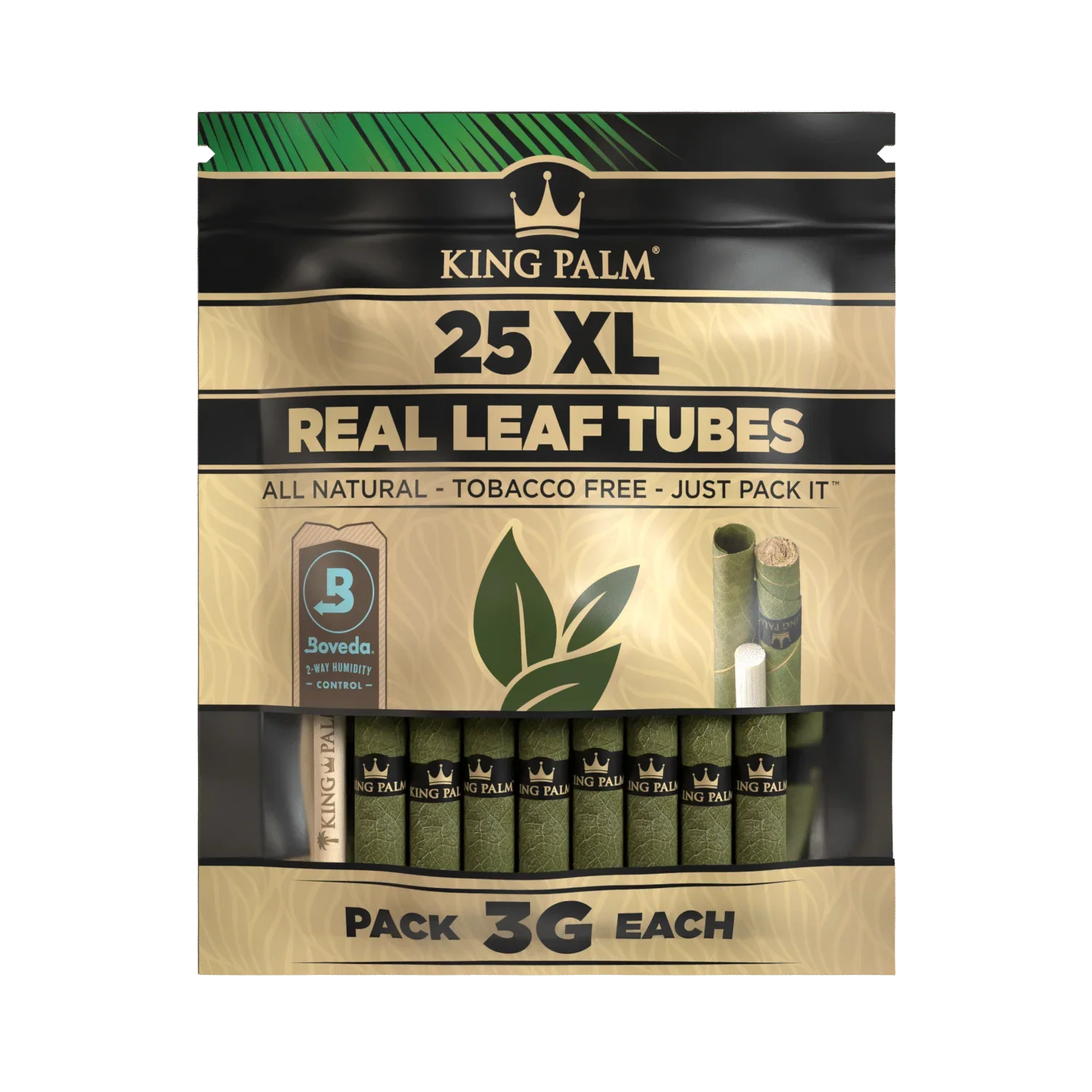 King Palm XL Rolls 25 Pack Natural