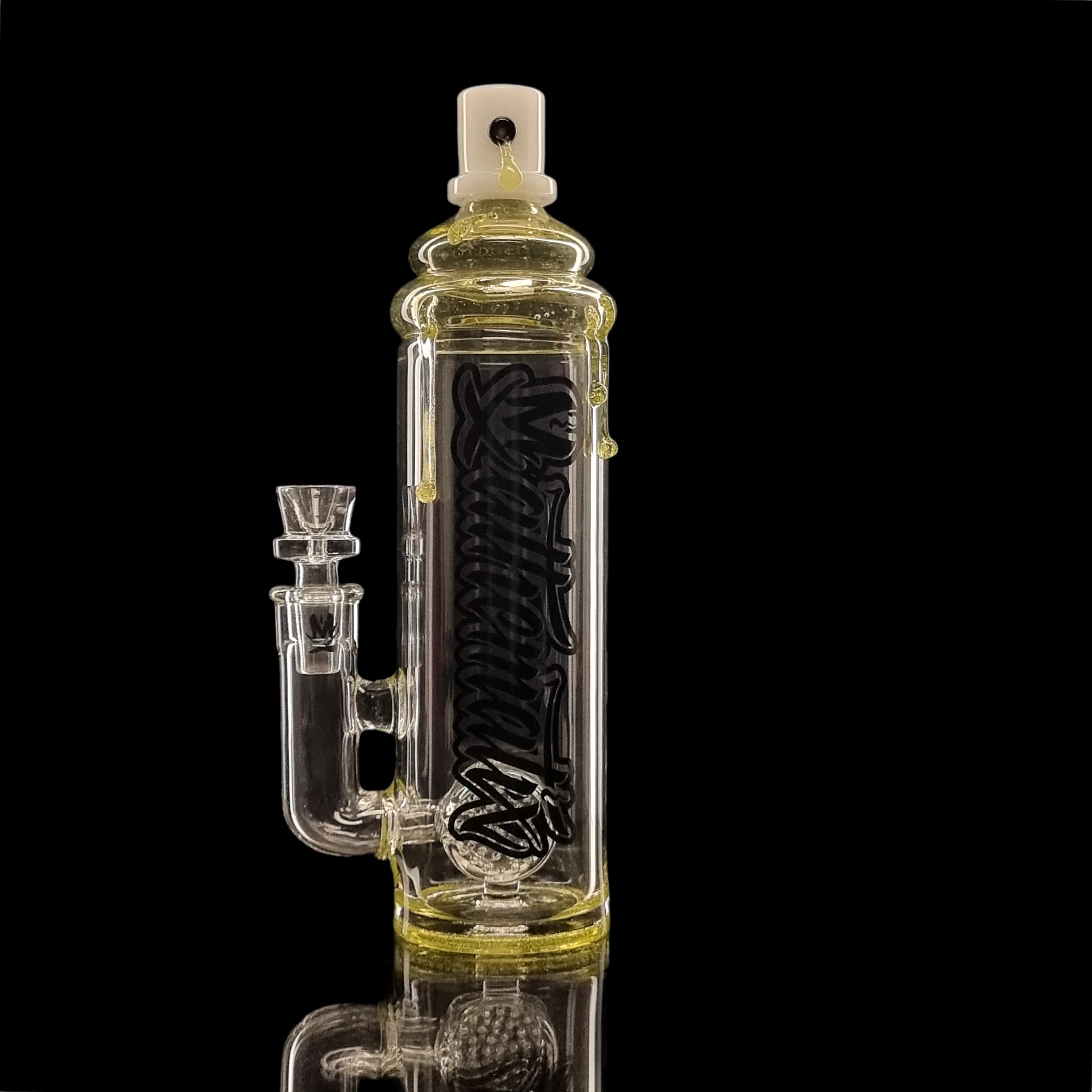 Mathematix 23cm UV reactive spray can bubbler - Image 5