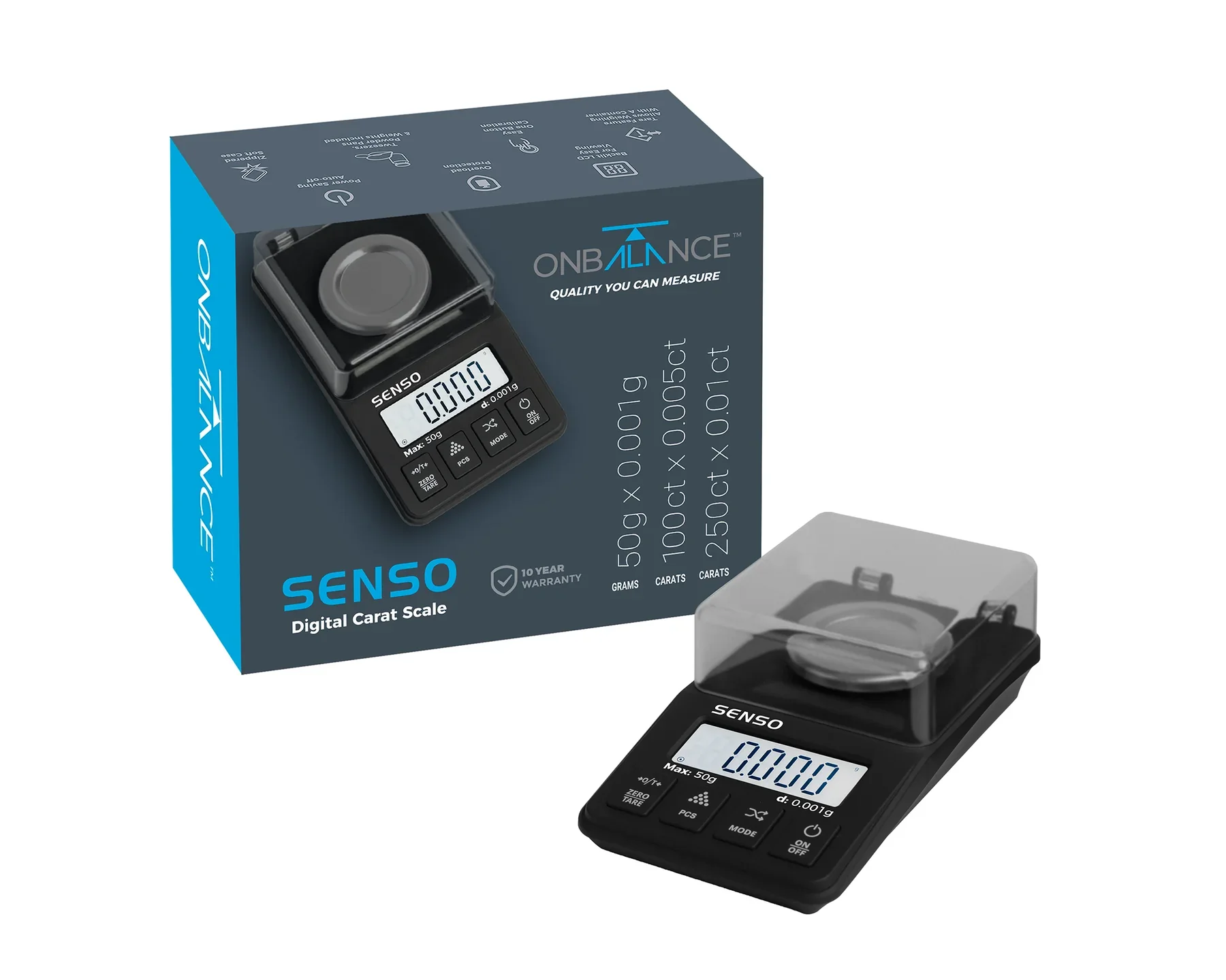 On Balance Carat Senso Scale SEN-250 ( 50g x 0.001g ) - Image 7