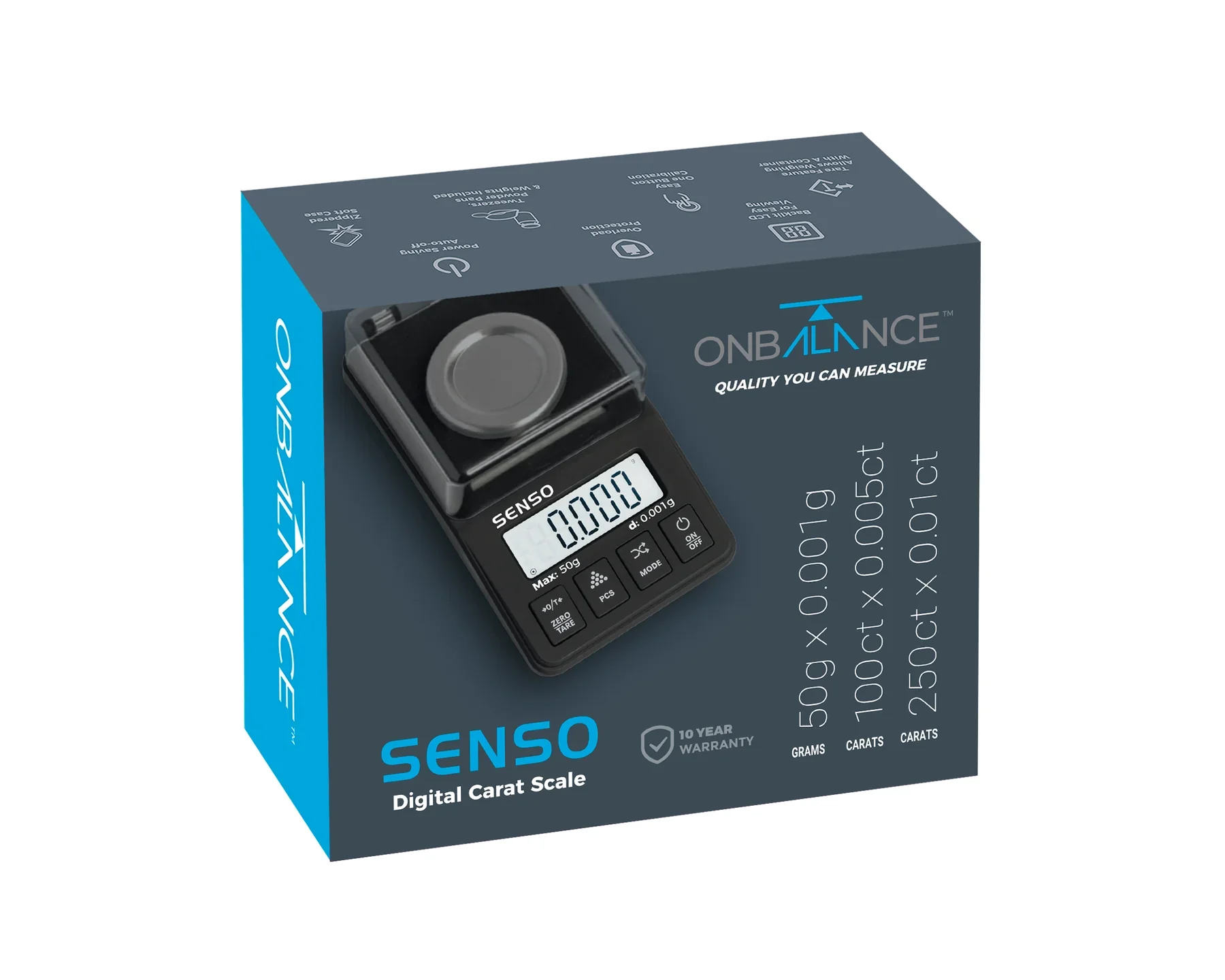 On Balance Carat Senso Scale SEN-250 ( 50g x 0.001g ) - Image 8