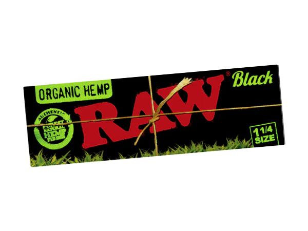 RAW Black Organic 1 1/4 Size Ultra Thin Rolling Papers