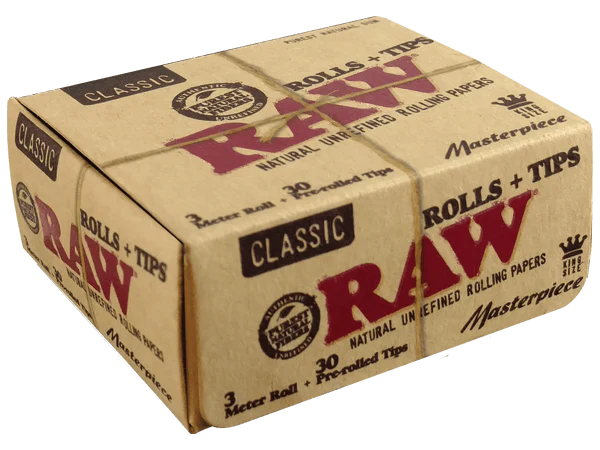 RAW Classic Masterpiece Kingsize Rolls & Tips