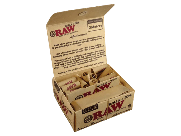 RAW Classic Masterpiece Kingsize Rolls & Tips - Image 2