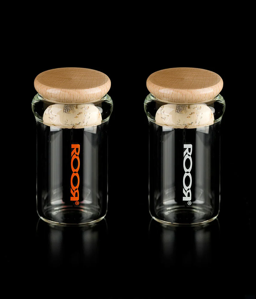 ROOR Glass Jar  w/ Wood & Cork Lid